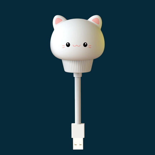 Night Light Under Cabinet Decorations Mini for Bedroom Kitchen Baby Girls White kitten
