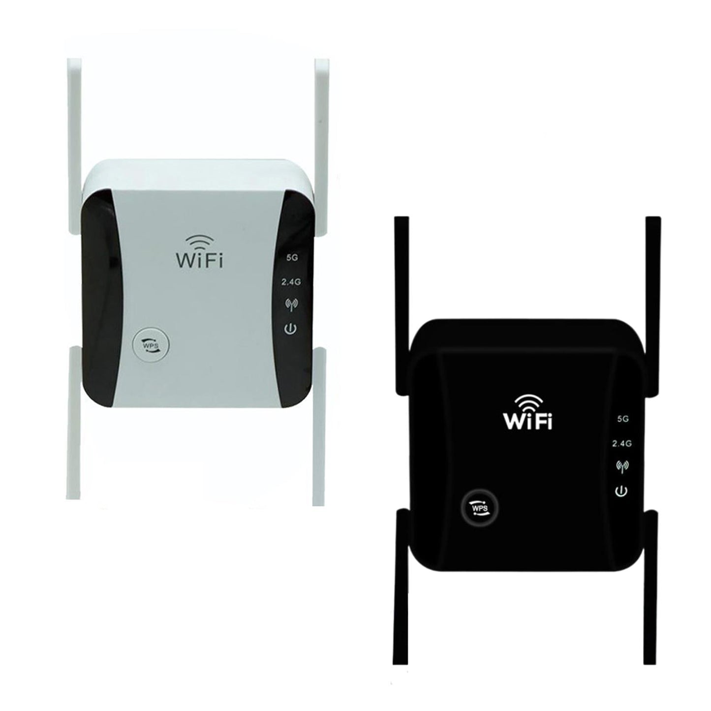1200Mbps WiFi Extender Repeater 5G 2.4G Dual Band for Home white