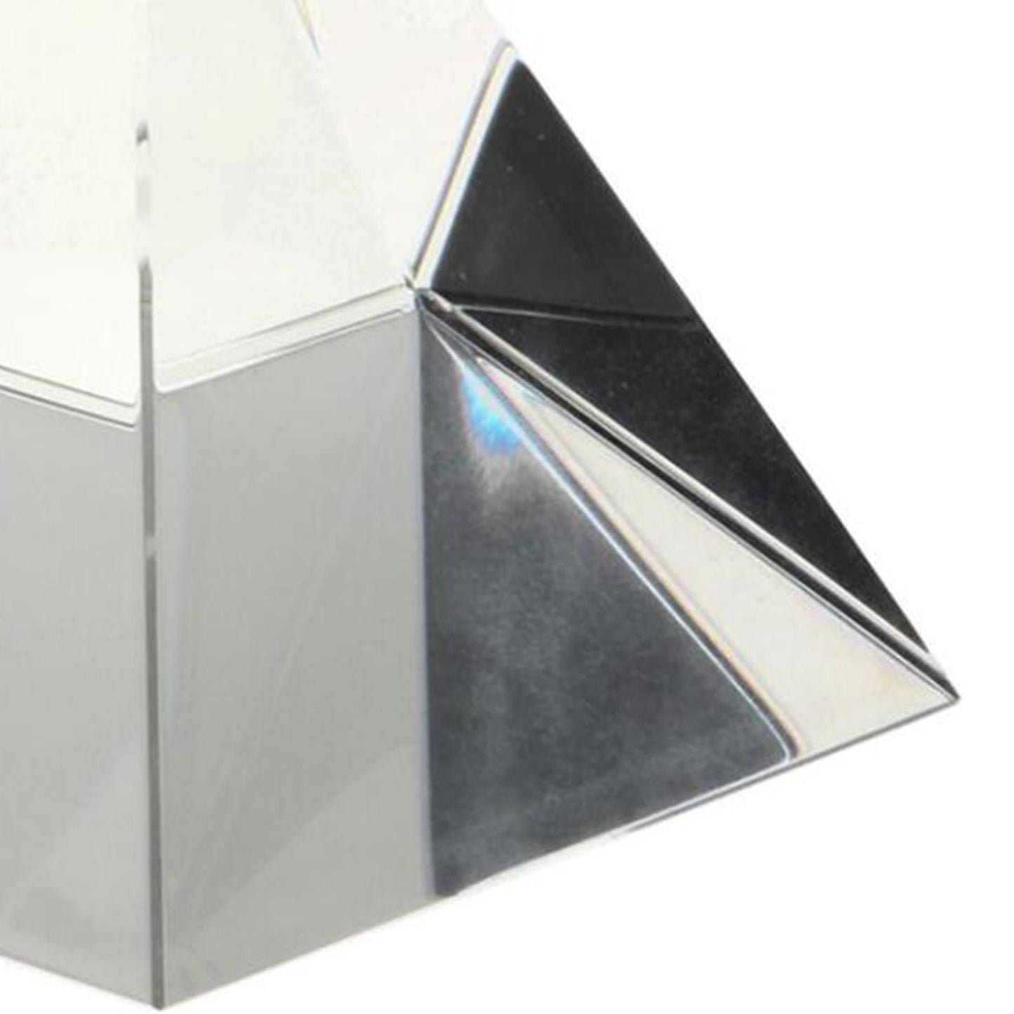 50mm Clear Crystal Pyramid Prism Ornament Photography Science Optics DIY