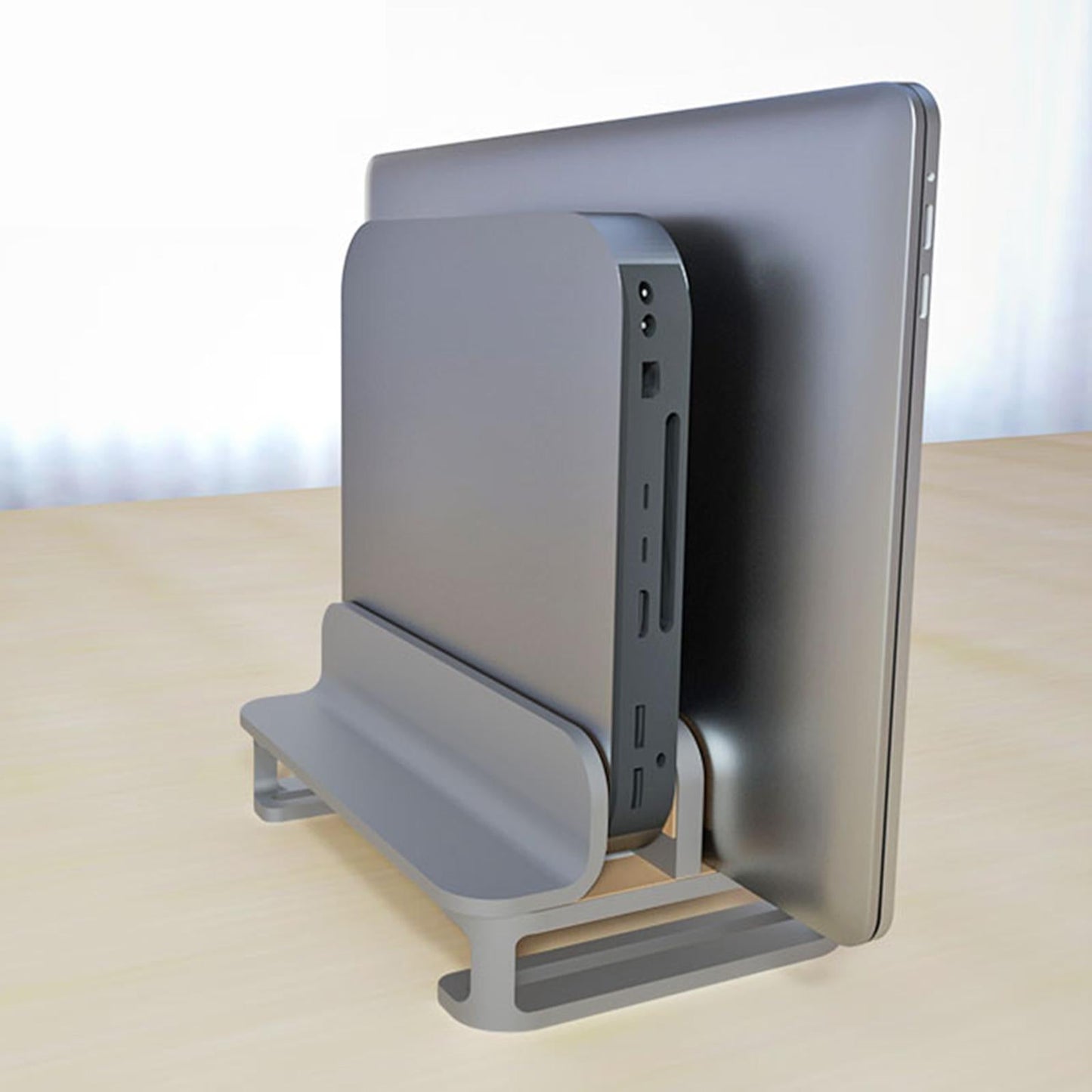 Vertical Laptop Stand Accessories Upgraded Bracket Adjustable for Home Silver