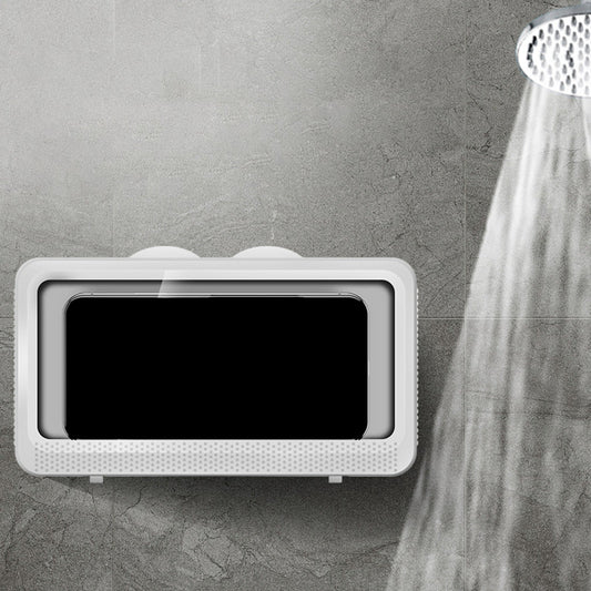 Waterproof Shower Phone Holder Touchable Portable for Bathroom Mobile Phones White