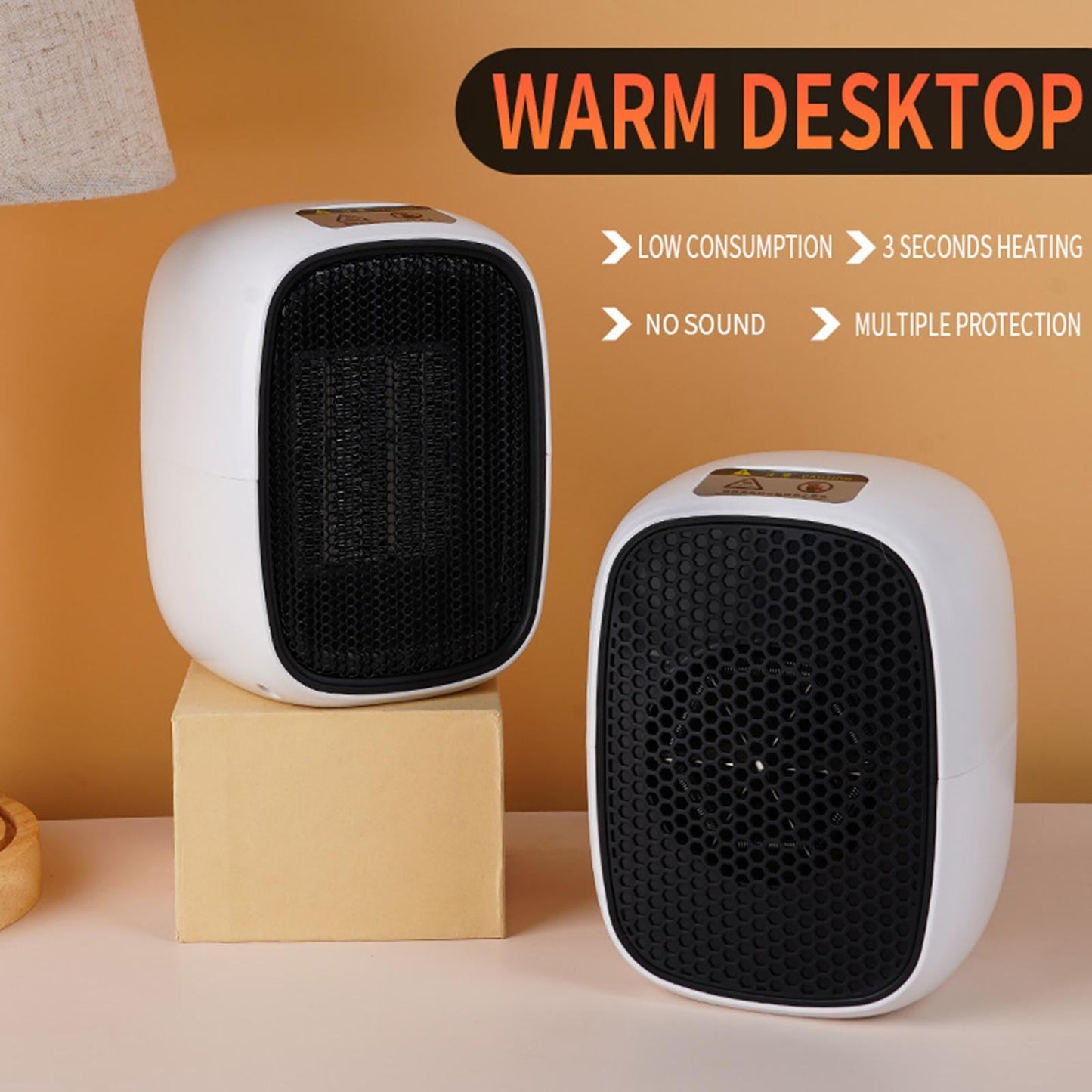 Electric Heater Personal Mini TIP-Over for Bathroom Winter Home Indoor