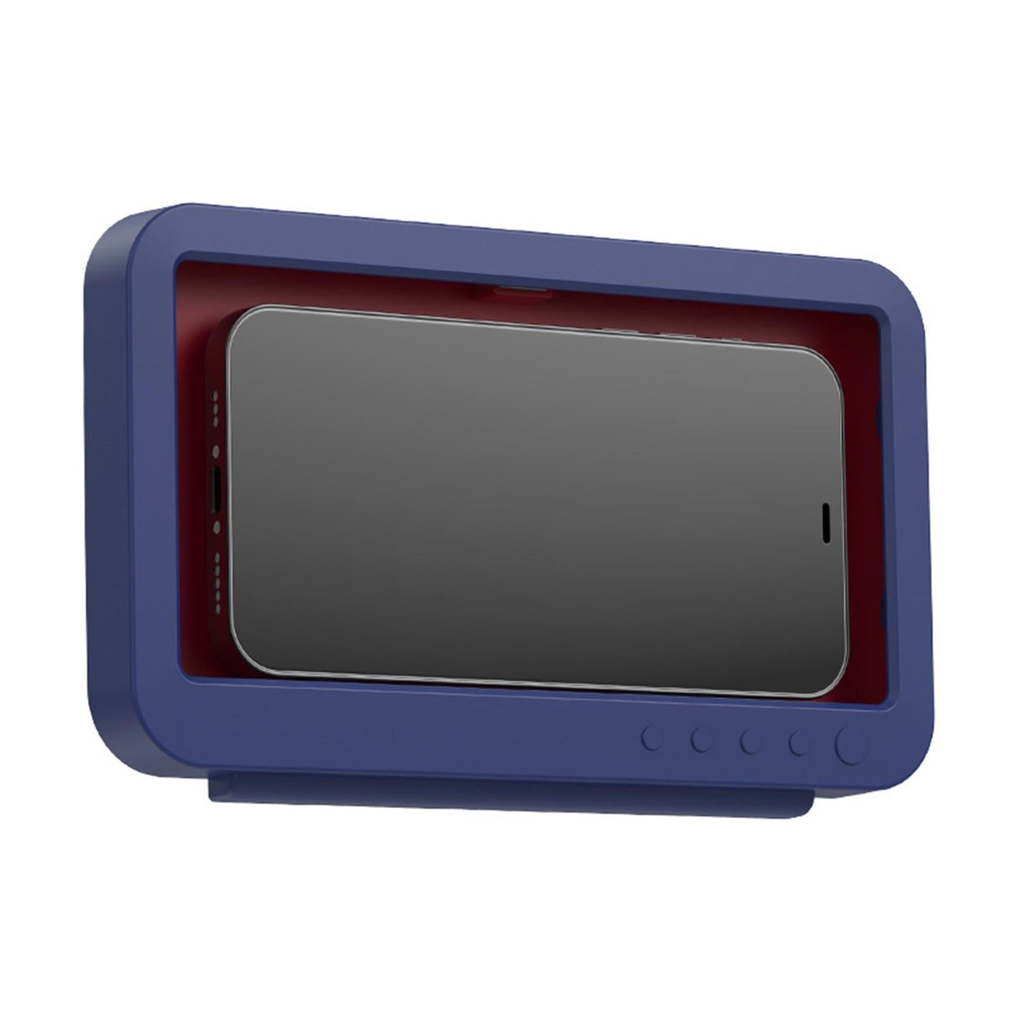 Wall Mounted Shower Phone Holder Waterproof Phone Storage Case Punch Free Blue