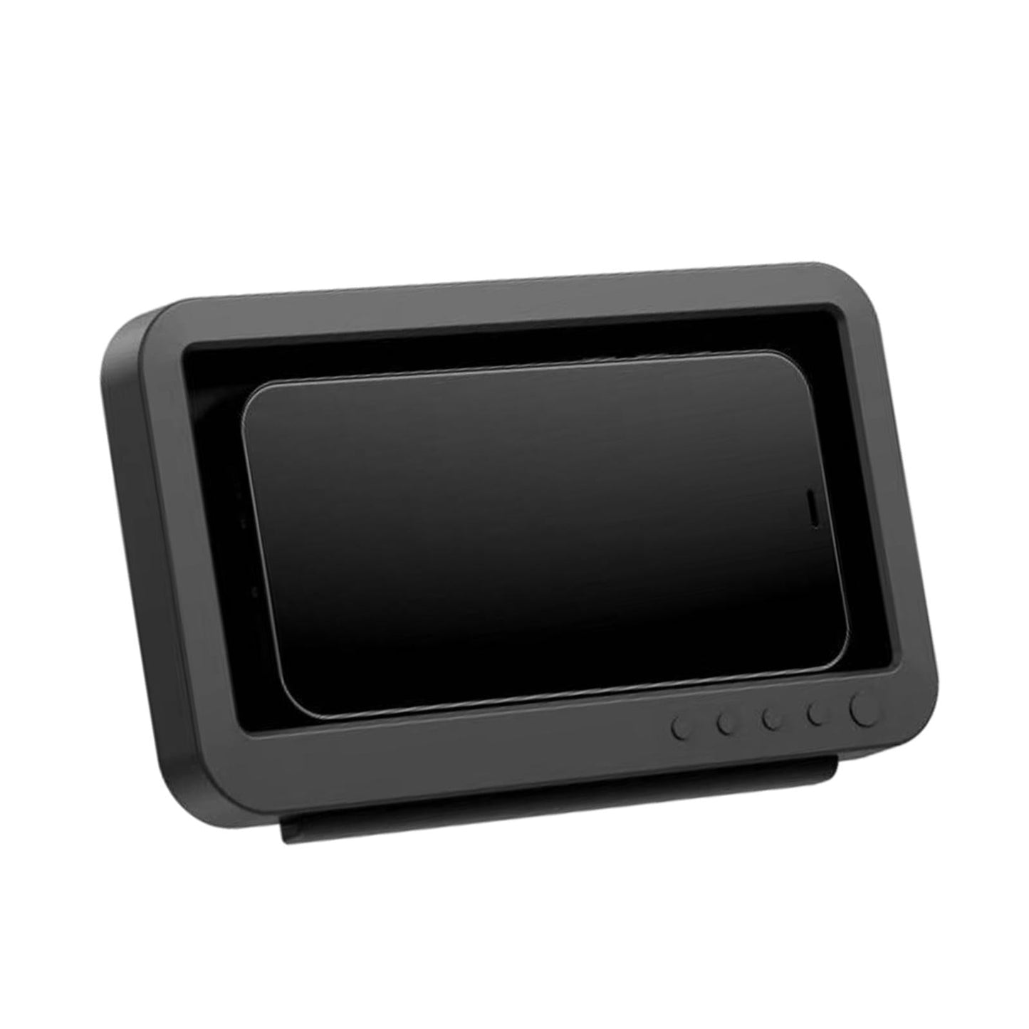 Wall Mounted Shower Phone Holder Waterproof Phone Storage Case Punch Free Black