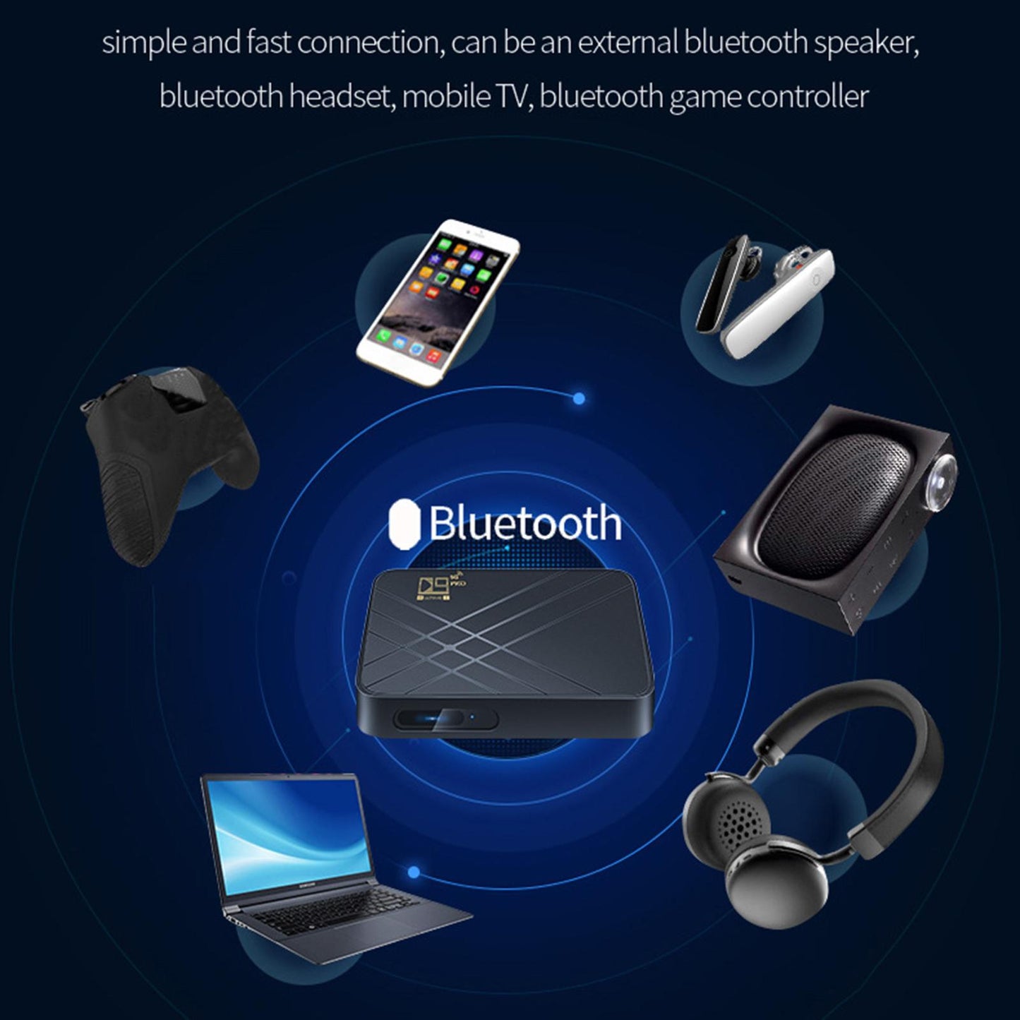 D9PRO Android Media Player Set Up Box WIFI Bluetooth HD Player 8+128G UK