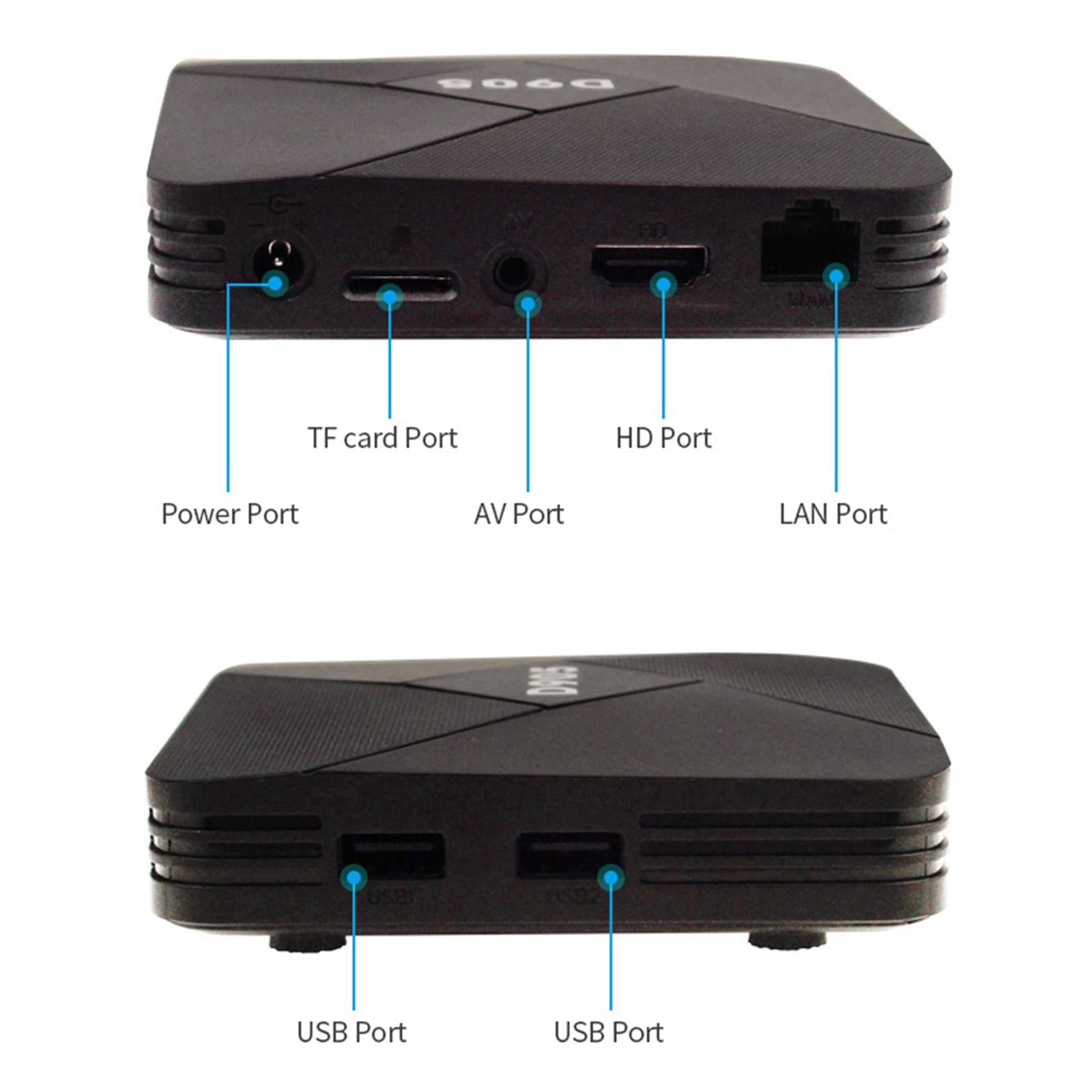  D905 Smart Set Top Box Android 10 Wifi 2.4G4K Amlogic U S: 4G+32G