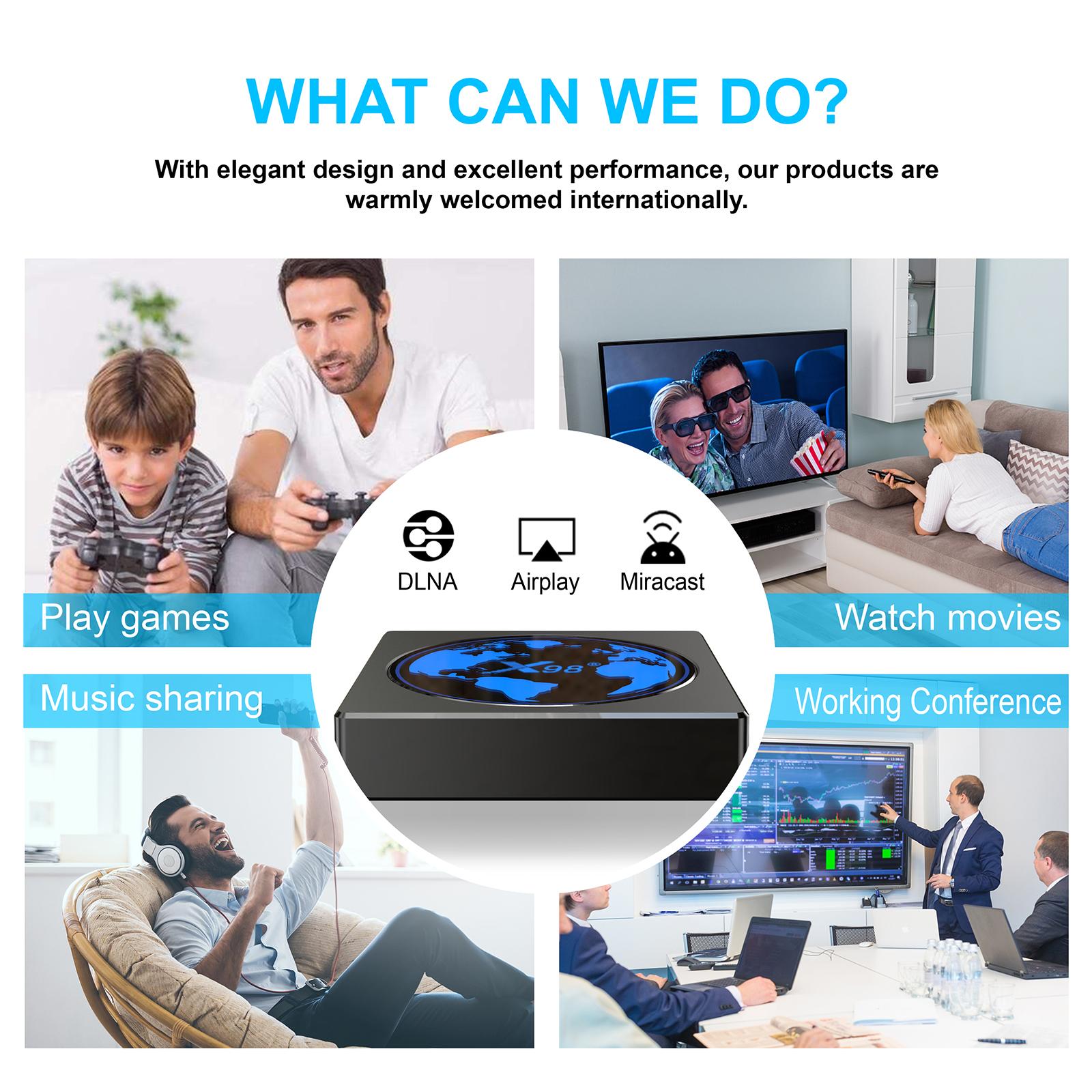 X88 Mini Box Android 11 S905W2 4K 2K UHD Output Remote Control  4GB 64GB AU
