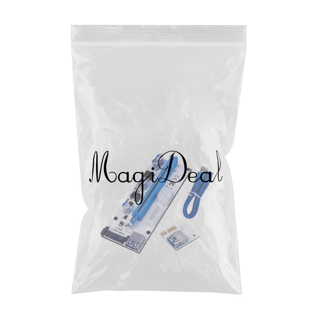 PCIE Riser Card Adapter PCI Express 1x to 16x Extension for Miner blue white