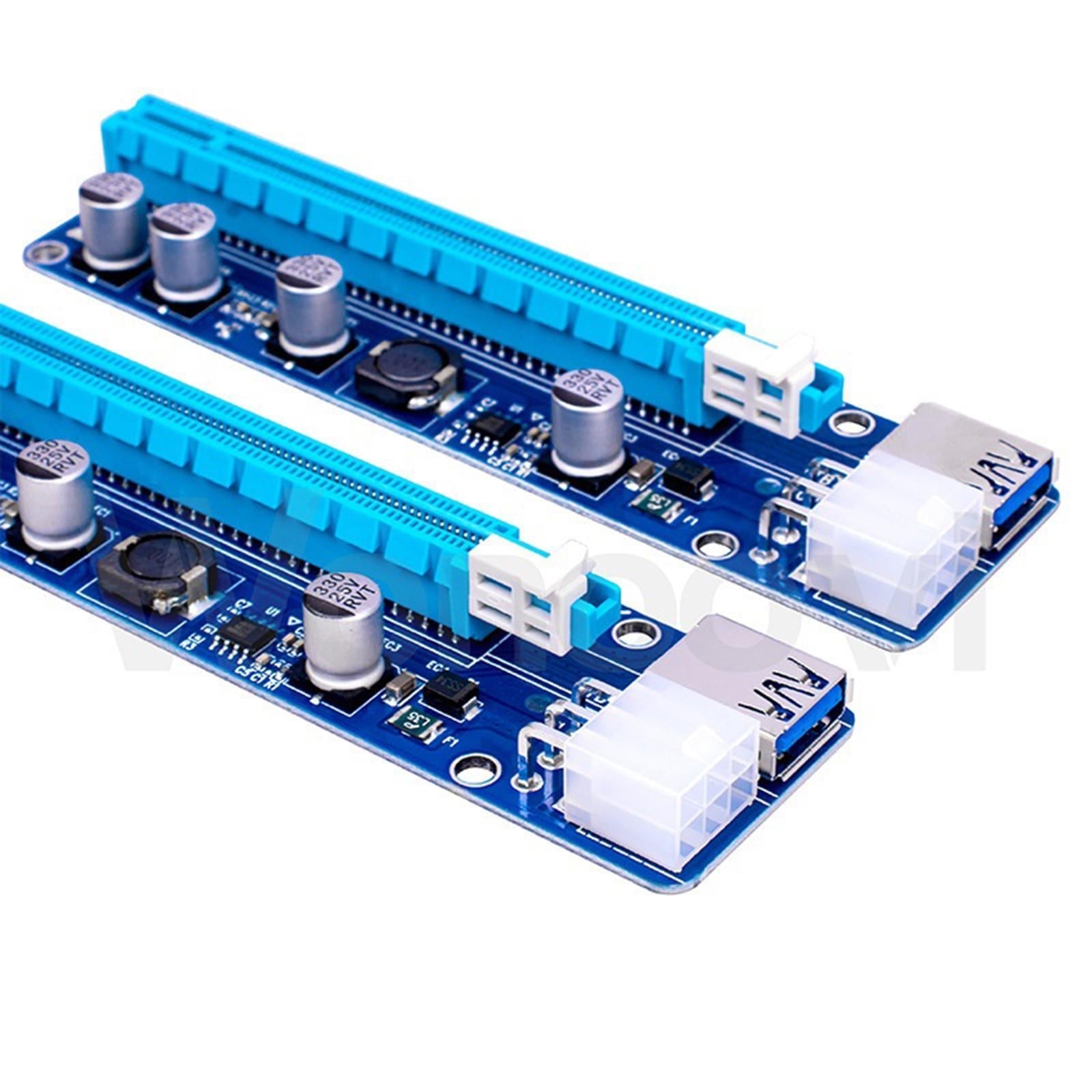 VER008C PCI-E GPU Riser Card PCIE 1X to 16X USB 3.0 60CM Cable Accesso ...