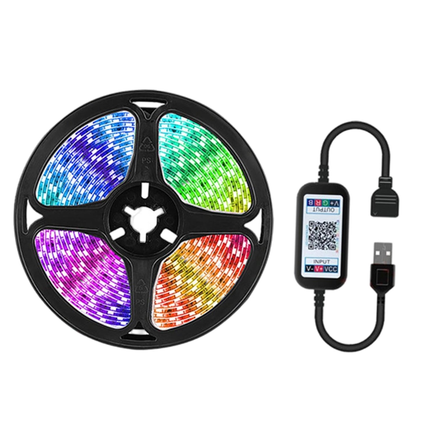 USB LED Strip Lights Color Changing Bluetooth Decoration 5V USB Powered 1.4m