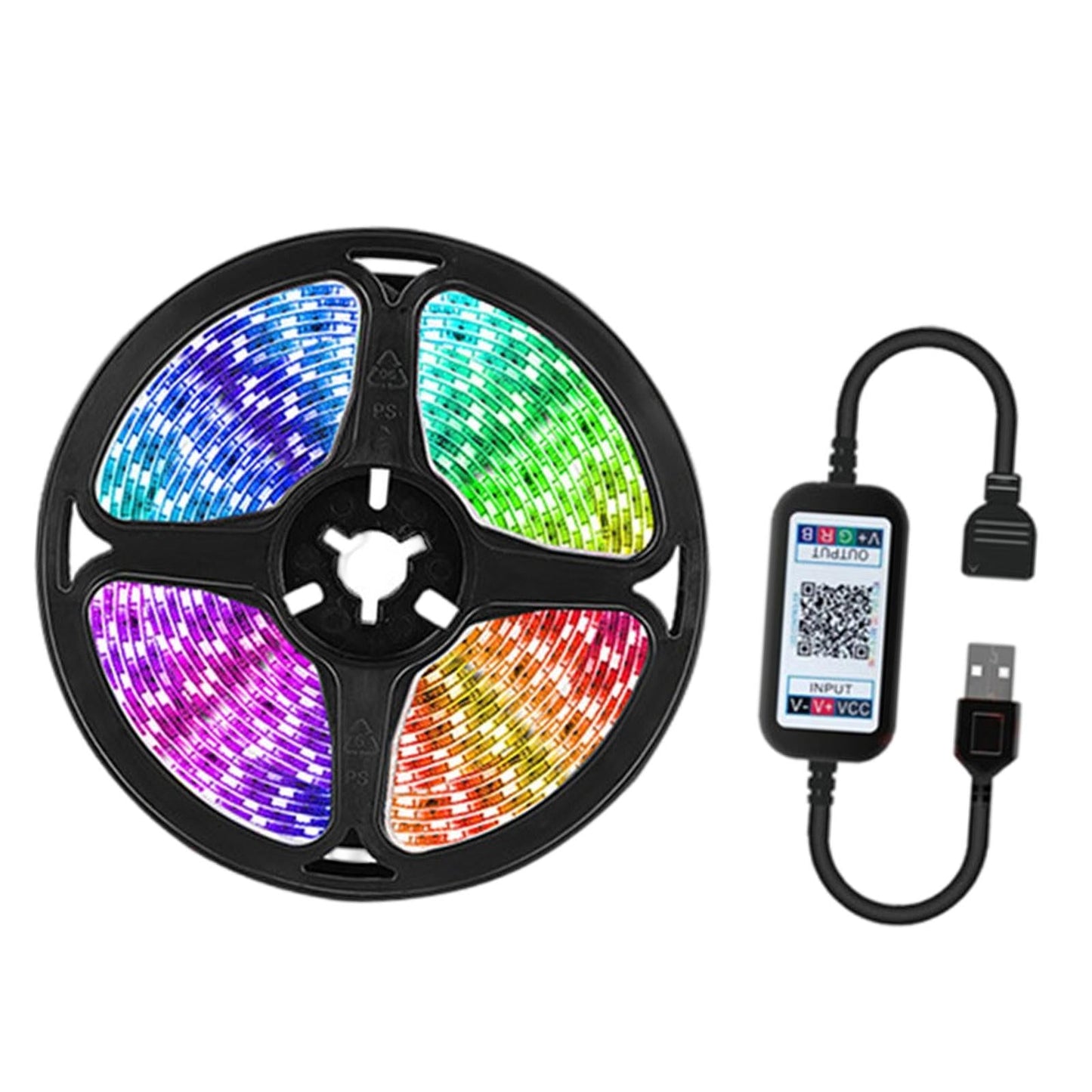 USB LED Strip Lights Color Changing Bluetooth Decoration 5V USB Powered 1.4m