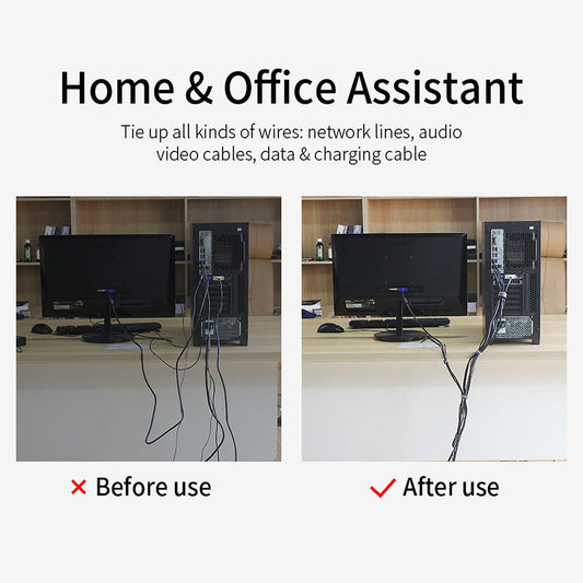 Cable Organizer Strong Adhesion Freely Tailor Reusable for Home Office 0.5m