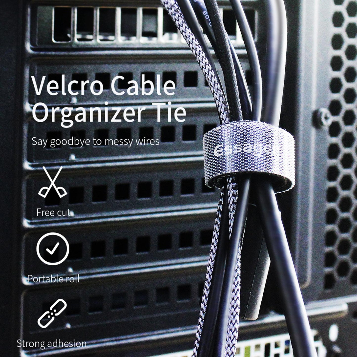 Cable Organizer Strong Adhesion Freely Tailor Reusable for Home Office 0.5m