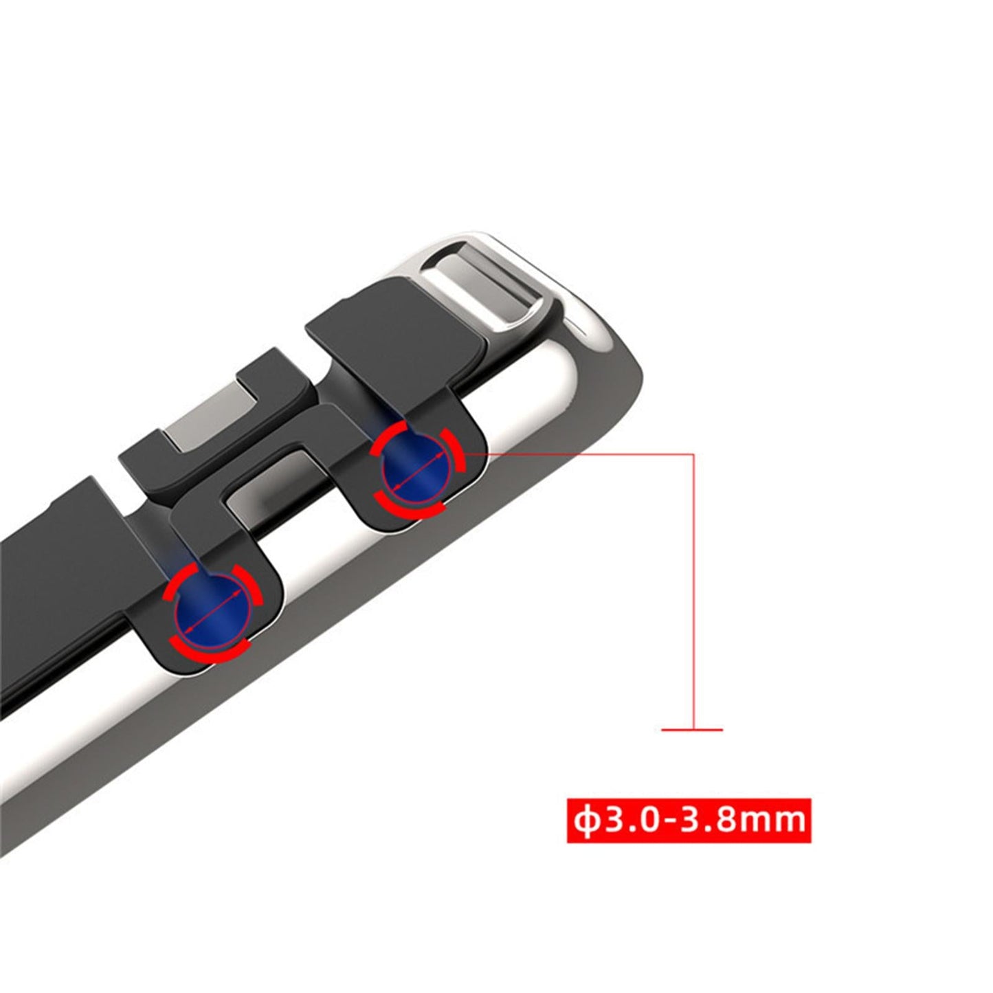 Magnetic Phone Mount with USB Cable Management Accessories for Desk Car Silver