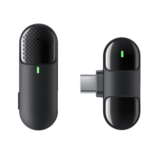 Lavalier Microphone for Android iOS Phone Live Broadcast Interviewers Black