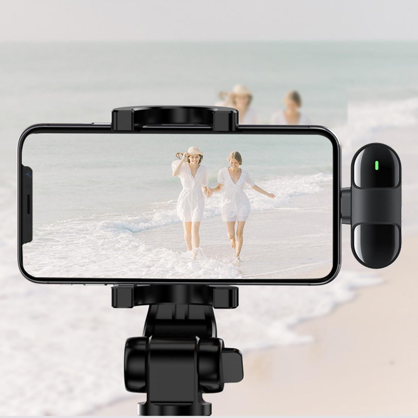 Lavalier Microphone for Android iOS Phone Live Broadcast Interviewers Black