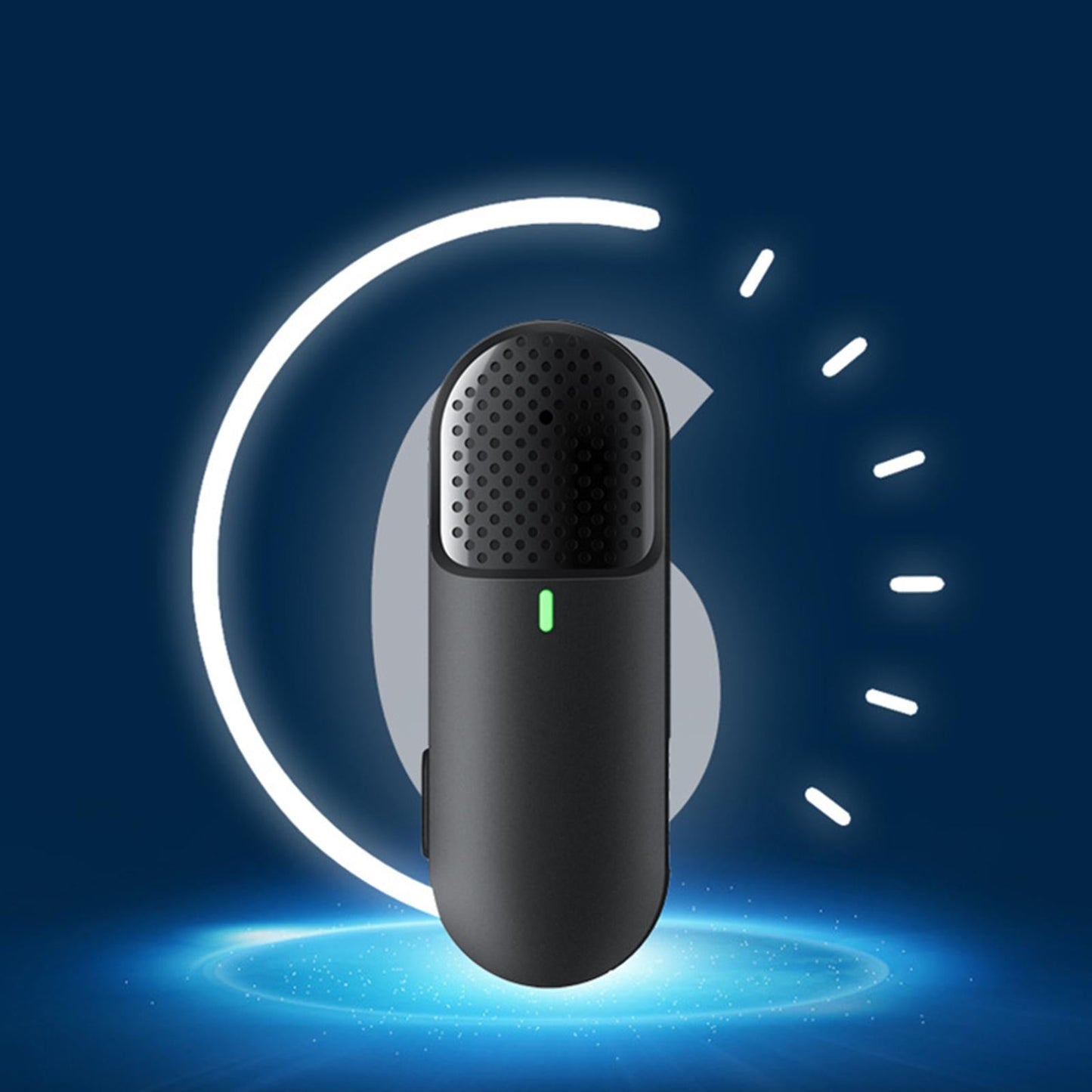 Lavalier Microphone for Android iOS Phone Live Broadcast Interviewers Black