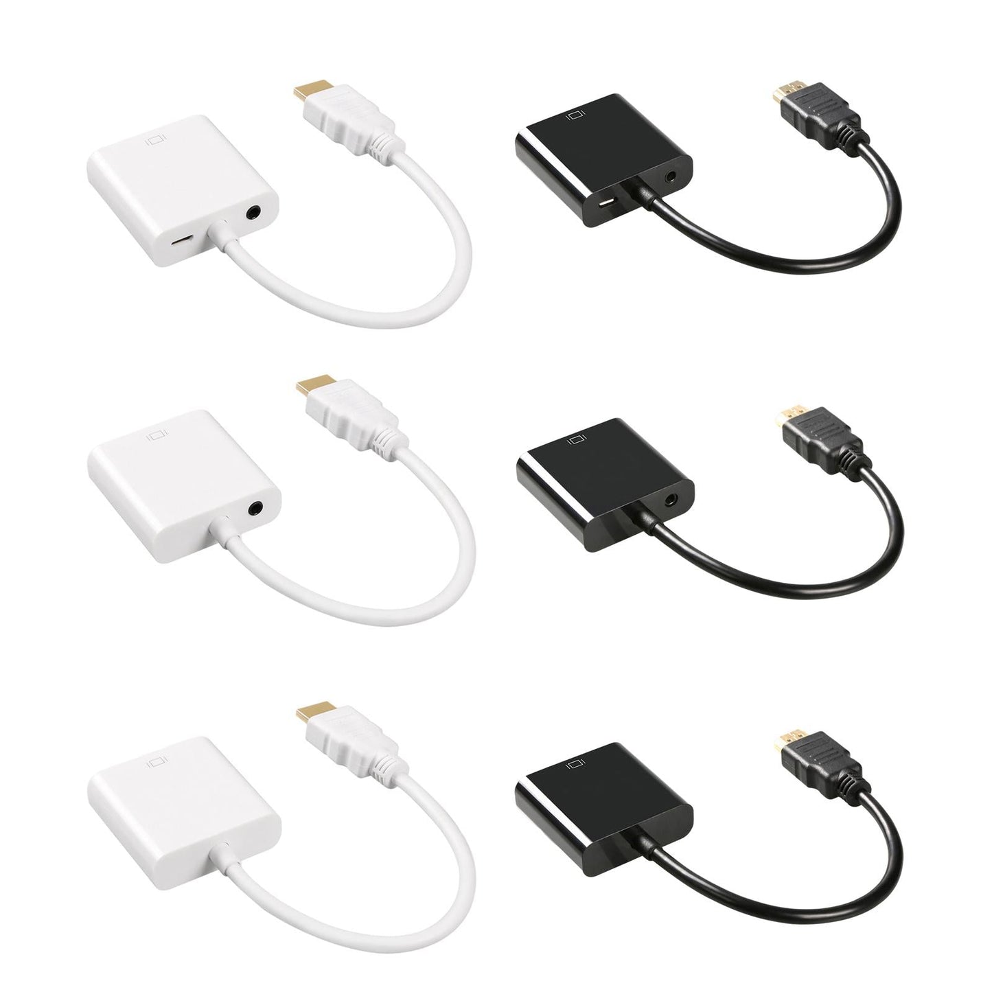 HDMI Cable HDMI to VGA 1080P Video Cable for Desktop PC White