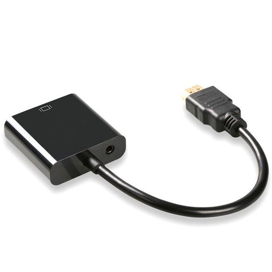 HDMI Cable HDMI to VGA 1080P Video Cable for Desktop PC Black with audio
