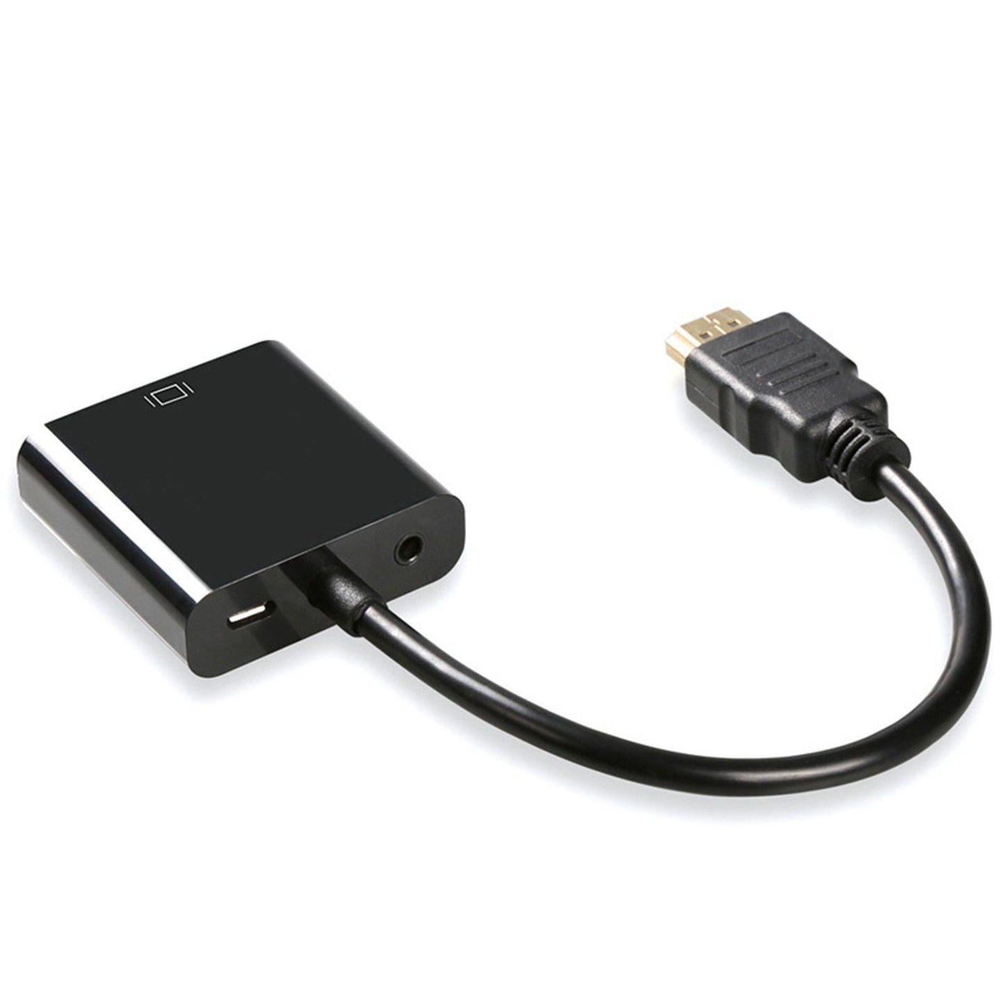 HDMI Cable HDMI to VGA 1080P Video Cable for Desktop PC Black audio power