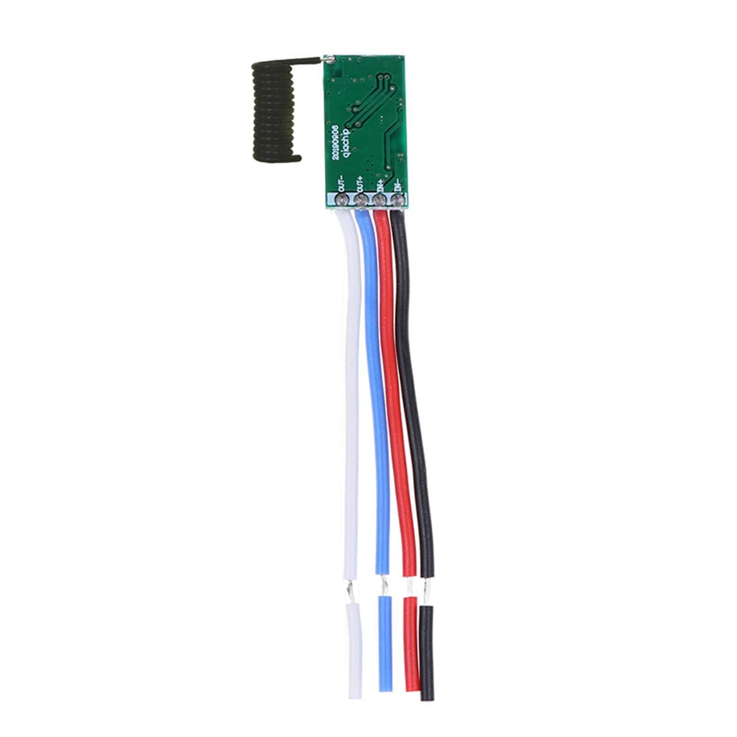 RF 433MHz Mini Wireless Remote Control Switch Receiver AB White Antenna