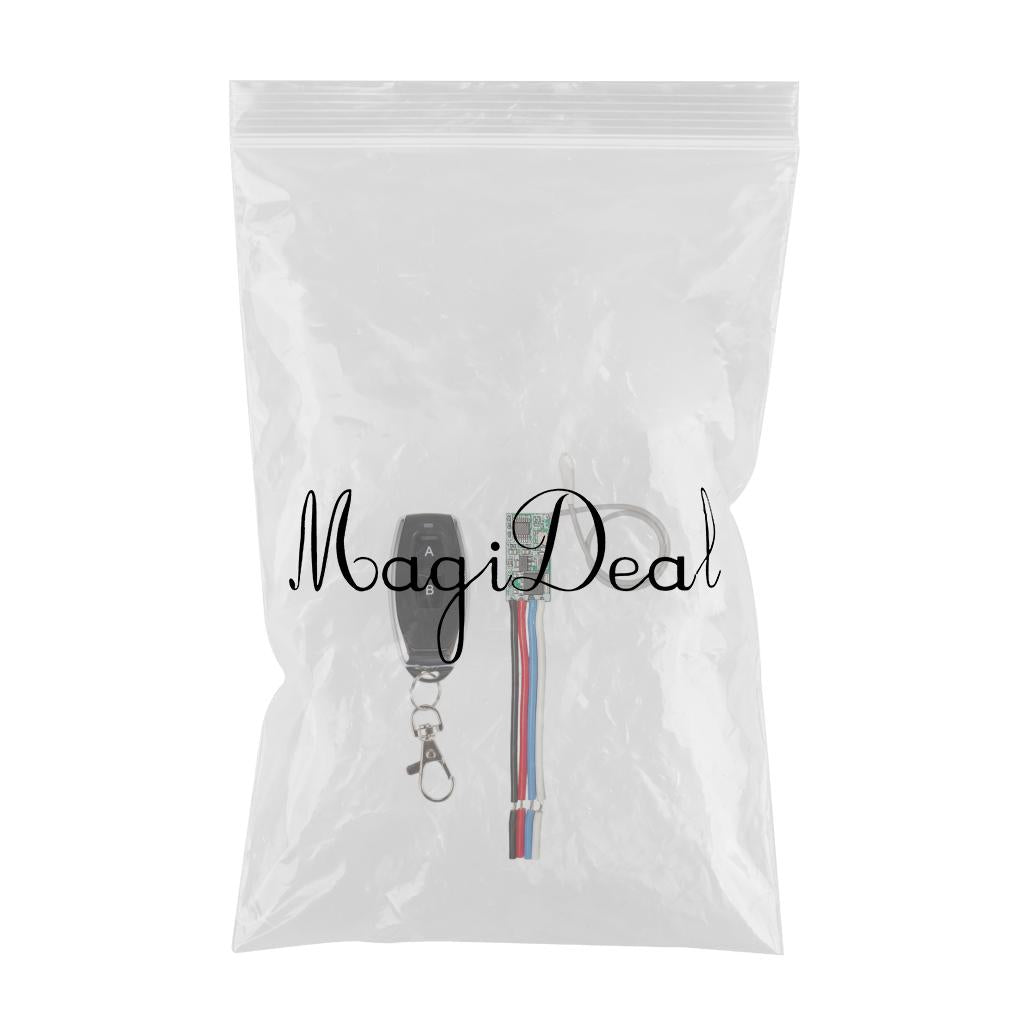 RF 433MHz Mini Wireless Remote Control Switch Receiver AB White Antenna