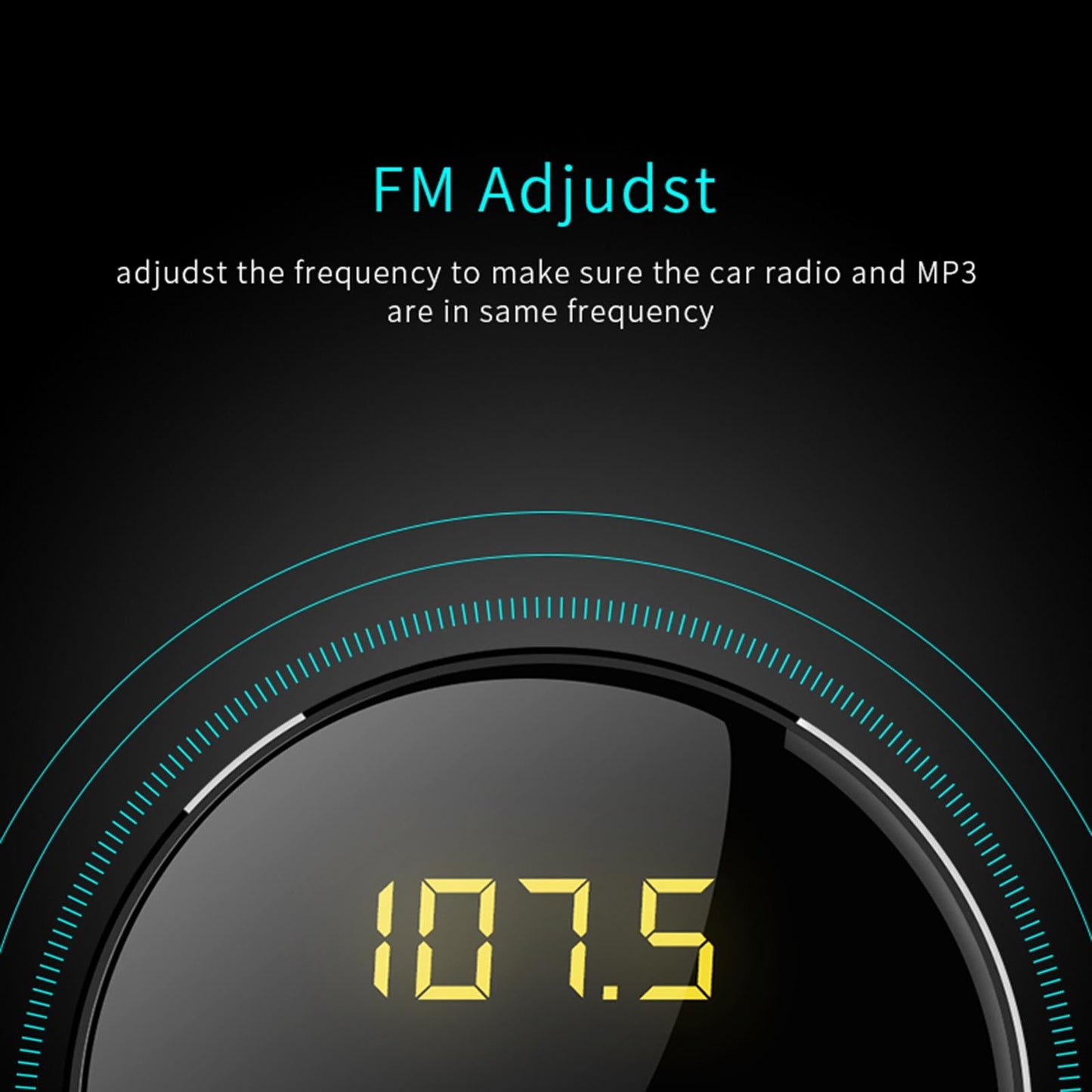 Car MP3 Player Wireless Bluetooth 4.1 FM Radio Transmitter Kit Grey