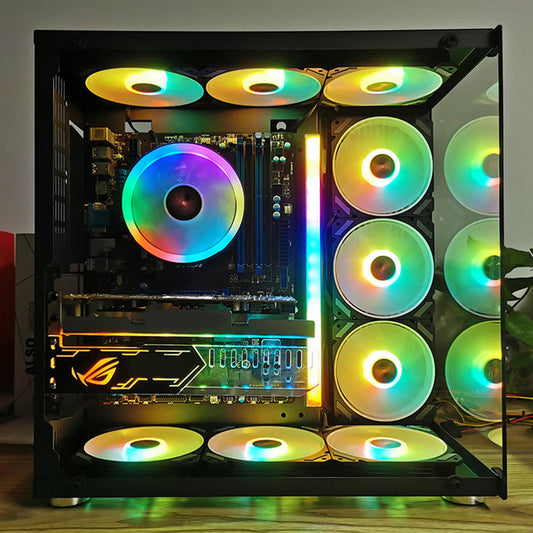 CPU Cooler RGB Quiet Fan for Teblets Computer Laptops Continuous RGB Loop