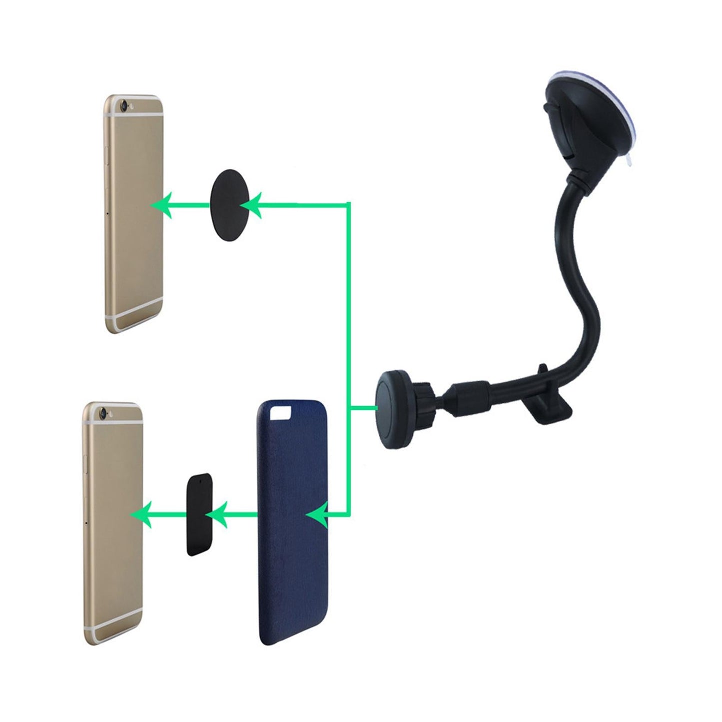 Universal Magnetic Phone Holder Magnet Adsorption Air Outlet GPS for Truck Rectangular tray
