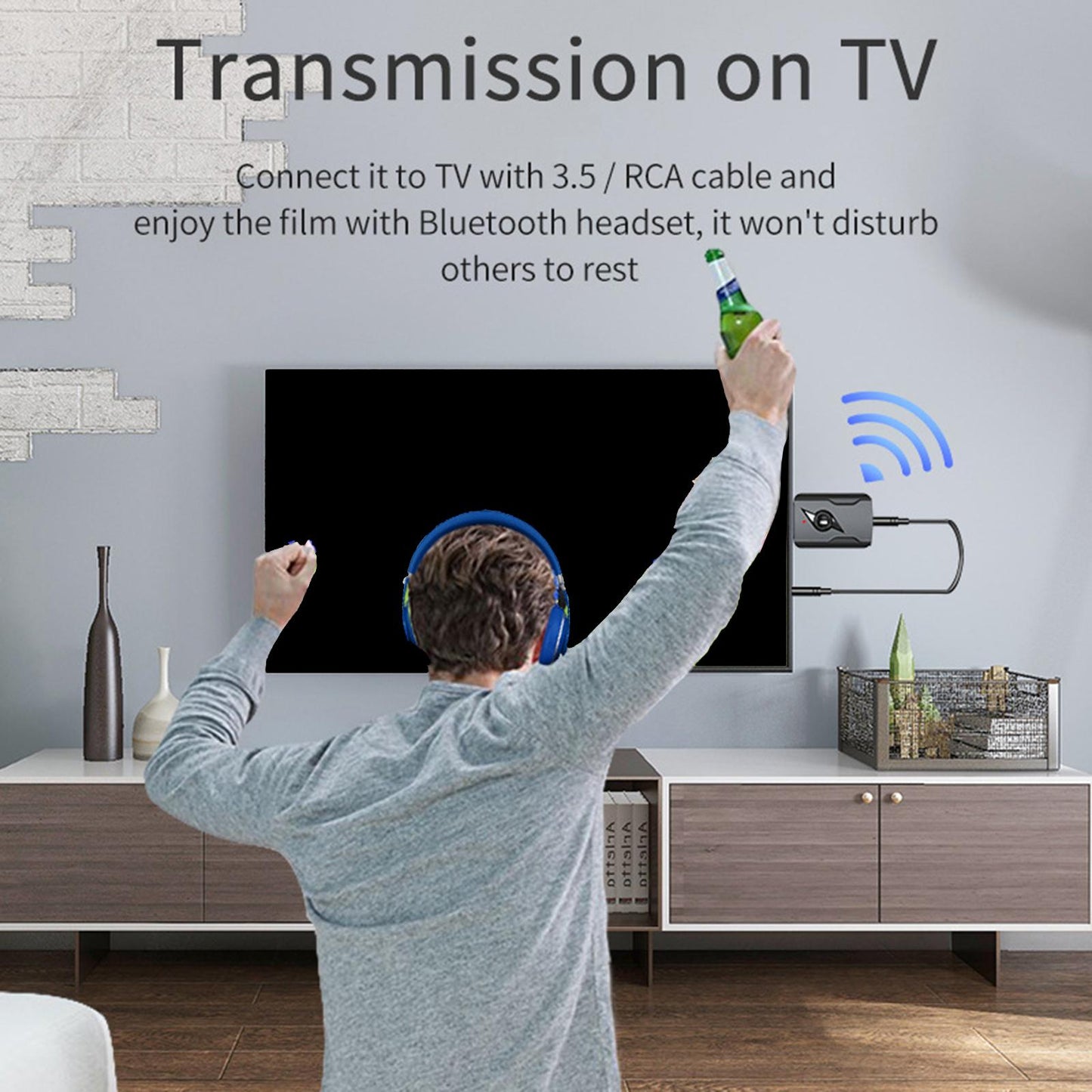 Mini USB Bluetooth 5.0 Wireless Audio Transmitter and Receiver Adapter Black