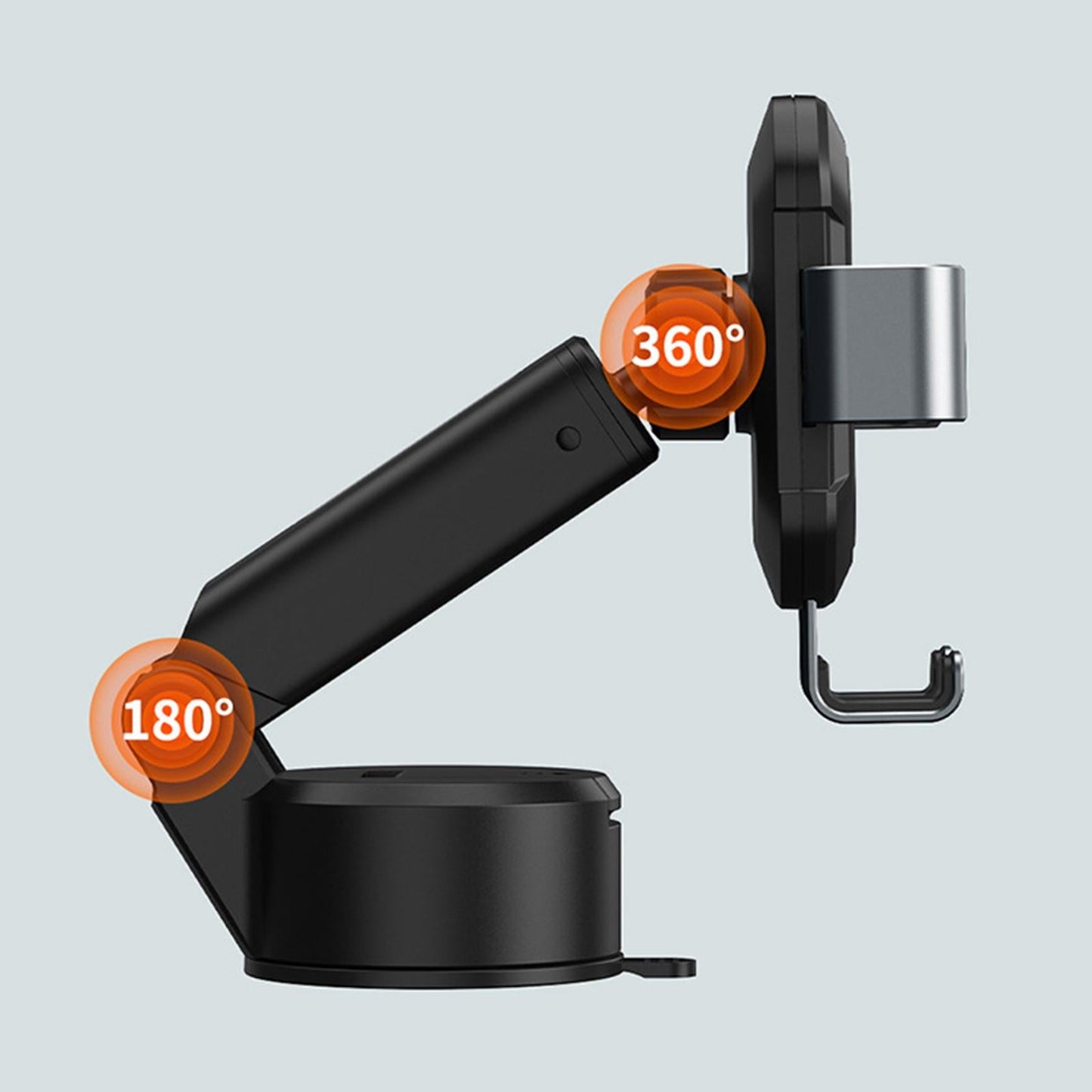 Universal Phone Mount Phone Holder Rotation Car Mount Easy Clamp  Black