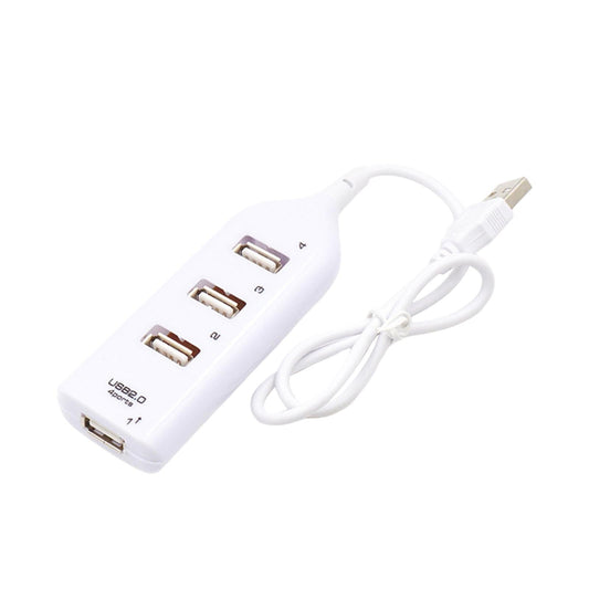 Portable USB HUB 2.0 4 Port Splitter Adapter Super Fast Durable White