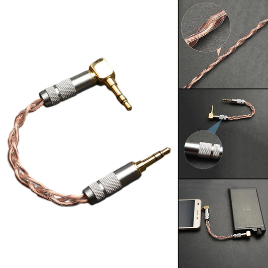 Audio Adapter Cable 3.5mm Microphone Universal Sound Card for Ipods iPhones Straight + Elbow