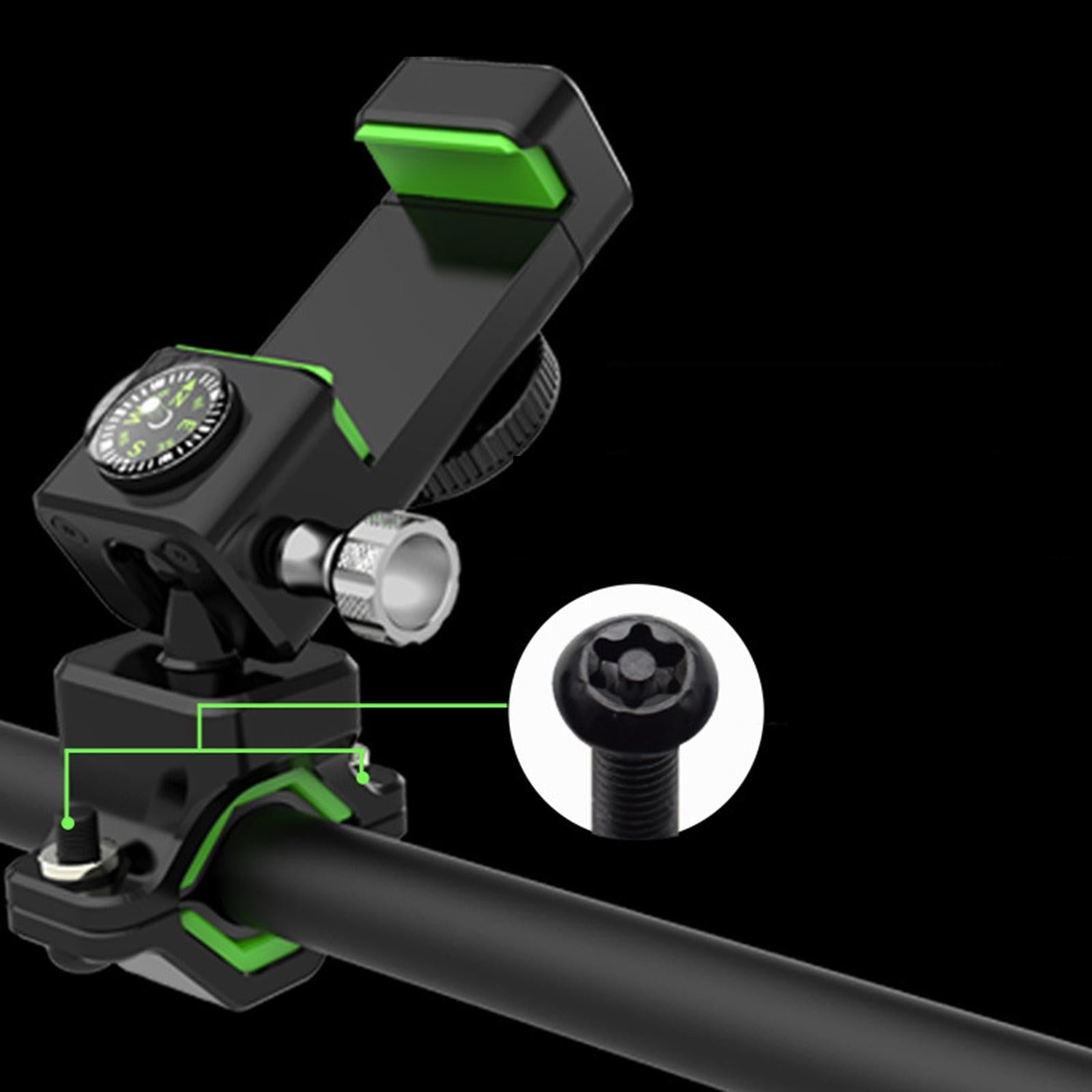 Bicycle Smartphone Mount with Light Silicone Pad Plastic for Bike black