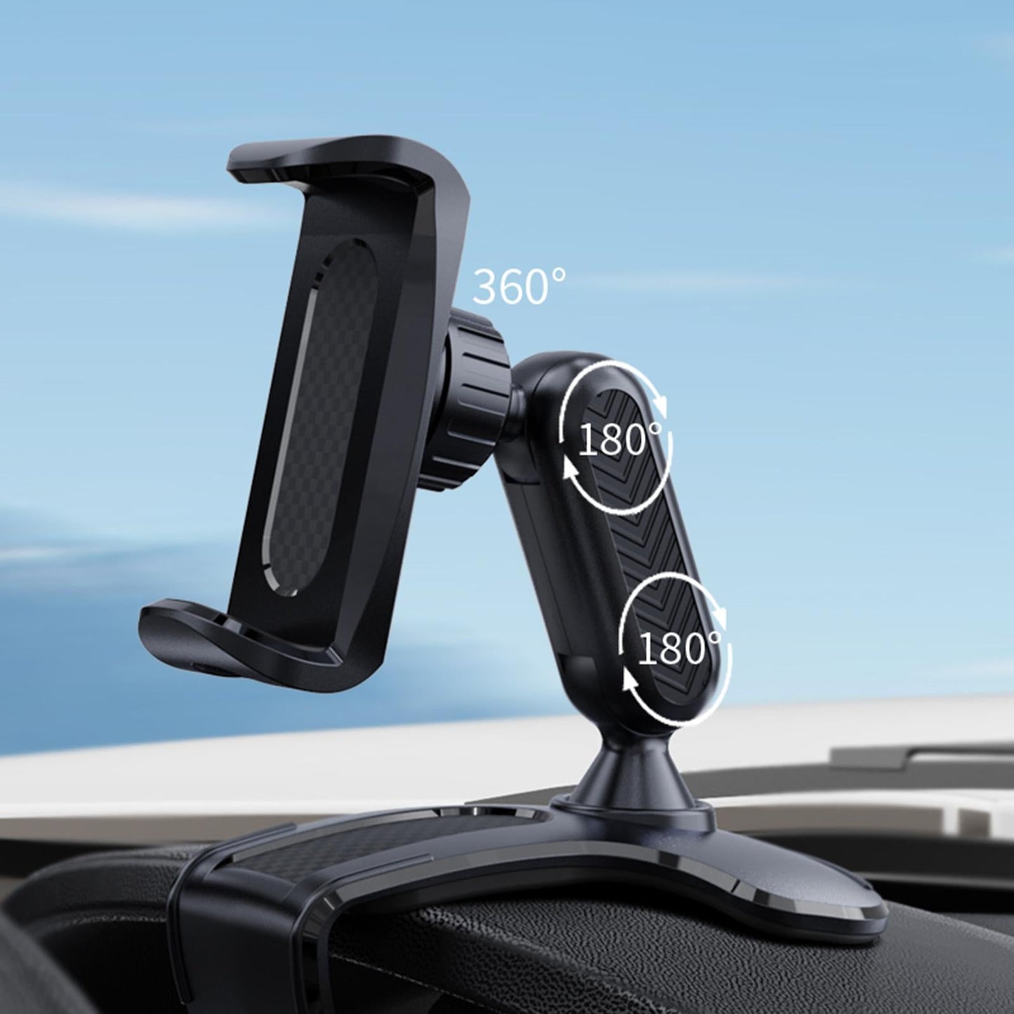 Car Dashboard Phone Bracket 360 Rotatable gm visor air outlet touch lock