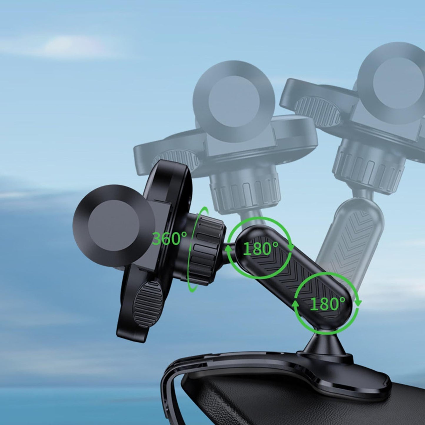 Car Dashboard Phone Bracket 360 Rotatable gm visor air outlet touch lock