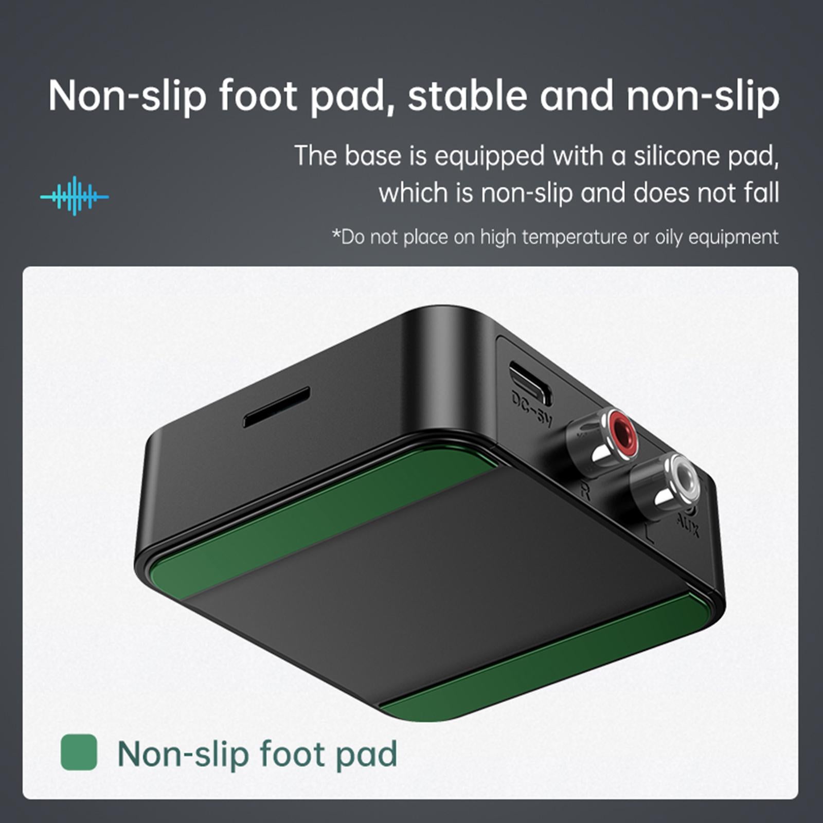Bluetooth Audio Adapter 3.5mm Wireless Noise Cancelling for Car Home TV