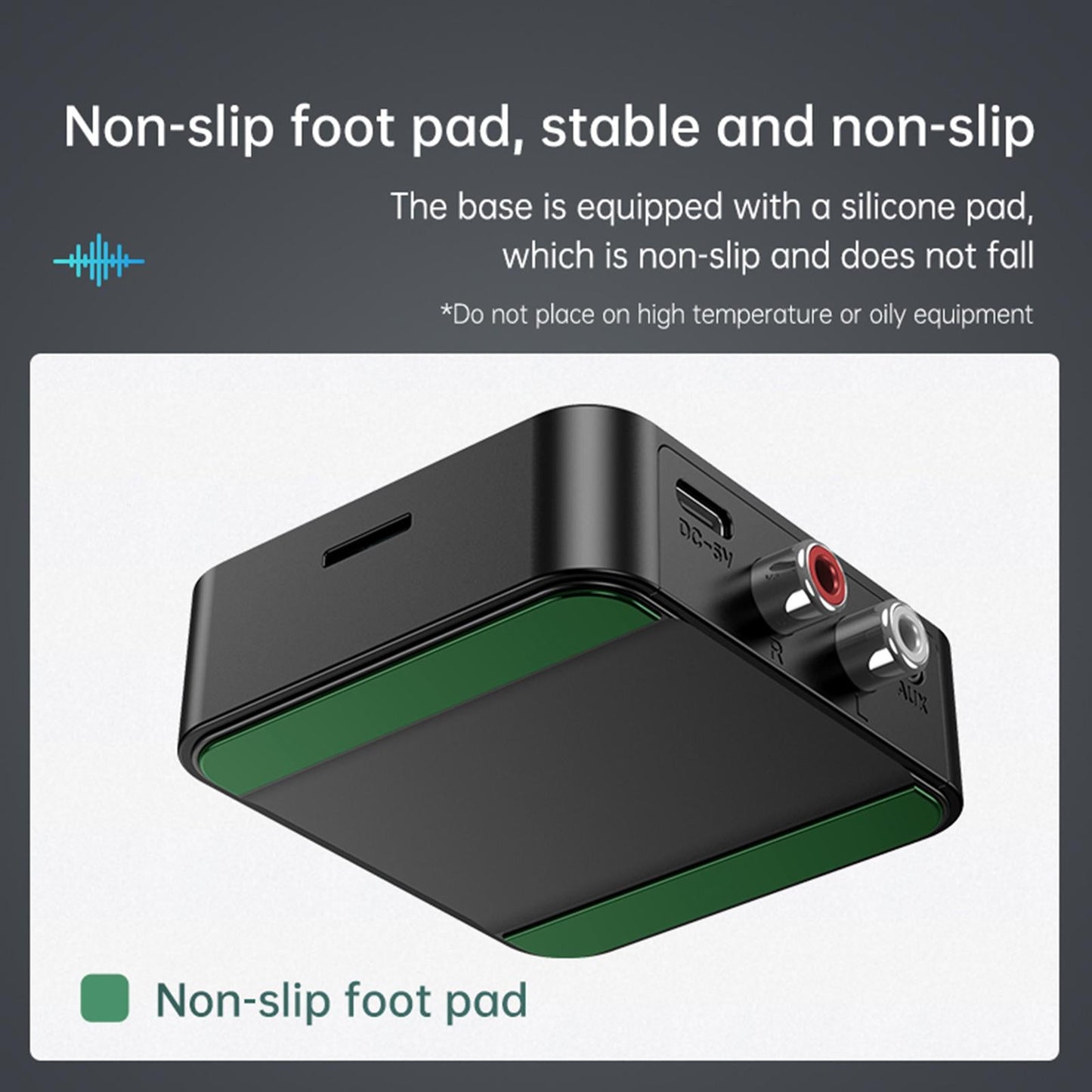 Bluetooth Audio Adapter 3.5mm Wireless Noise Cancelling for Car Home TV