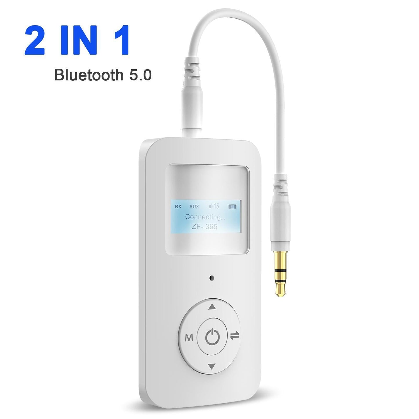 Portable Wireless Bluetooth Audio Transmitter Receiver 3.5MM 2 in1 Adapter