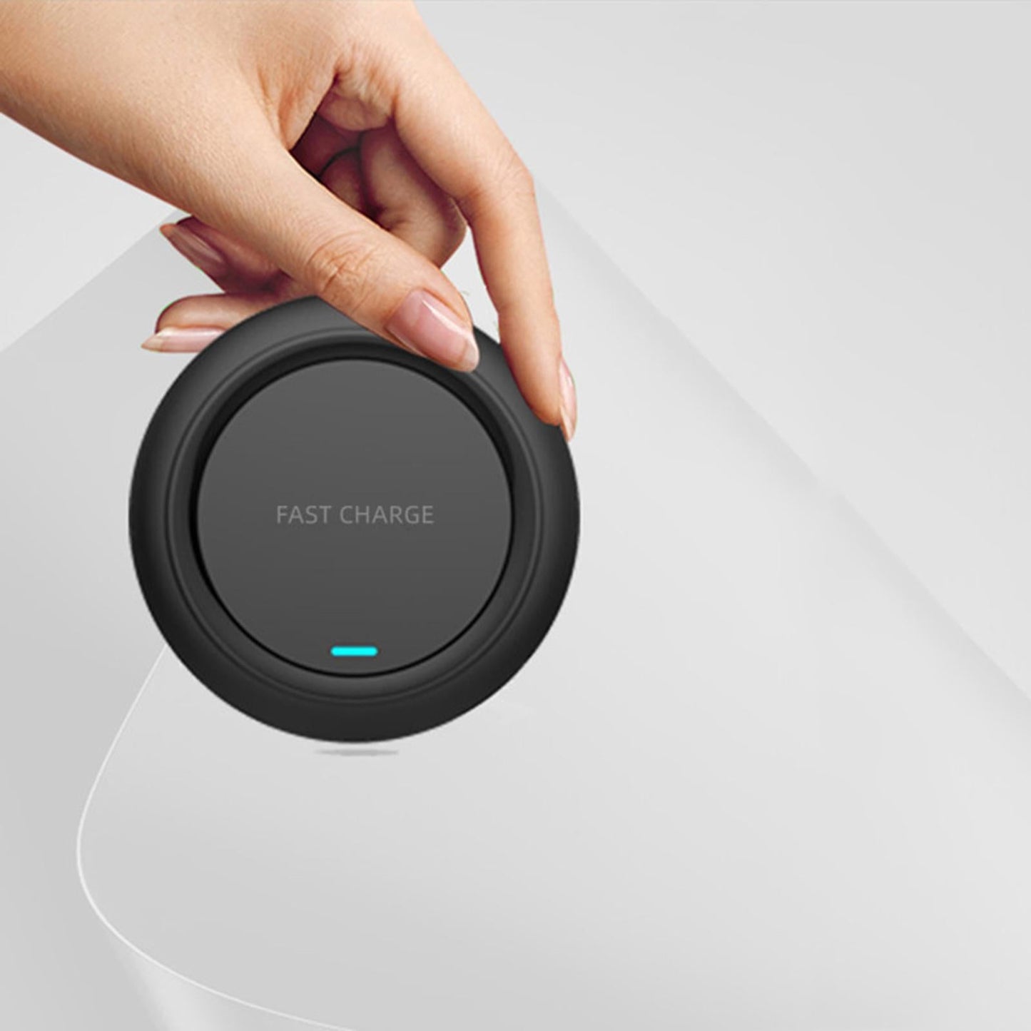 Wireless Charger Qi-Certified 10W/15W Thin for Samsung Galaxy S6 Edge Plus 10W White