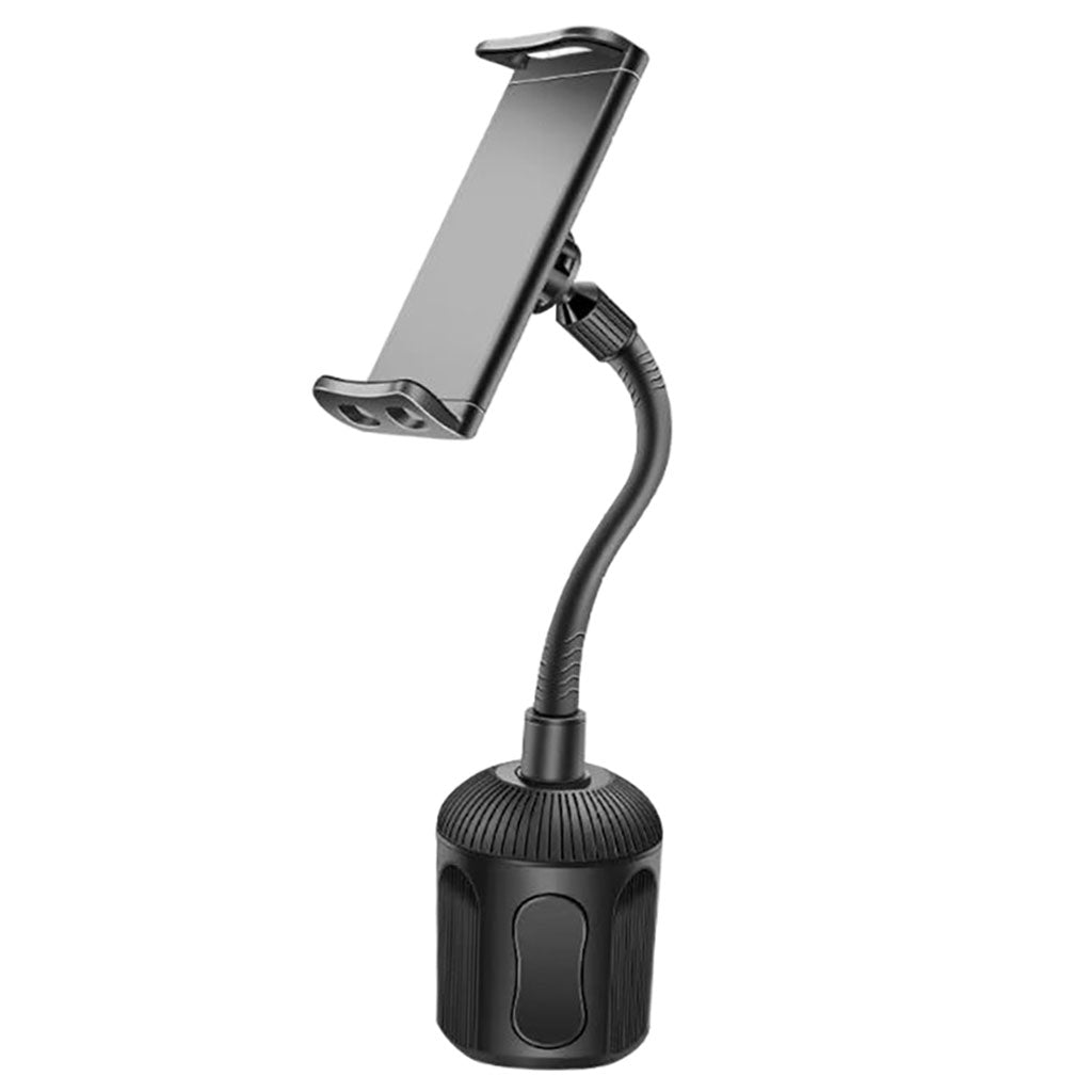 Car Cup Holder Smartphones Phone Mount with Gooseneck Tablet Use Black