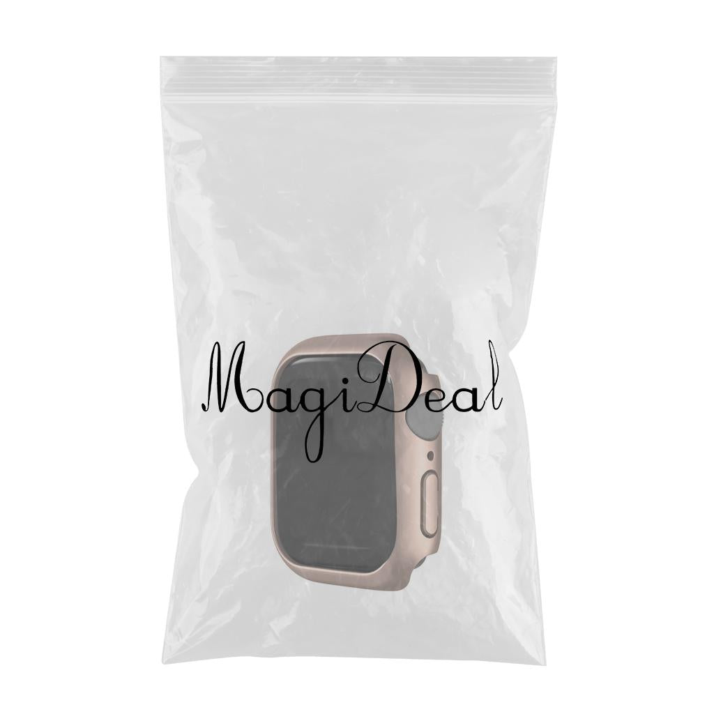 45mm Bumper Frame Protective Case Waterproof for iWatch Series 7 Rose Gold