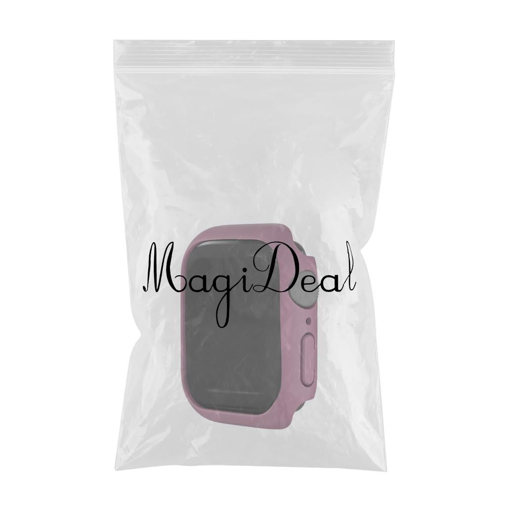 45mm Bumper Frame Protective Case Waterproof for iWatch Series 7 Wine Red