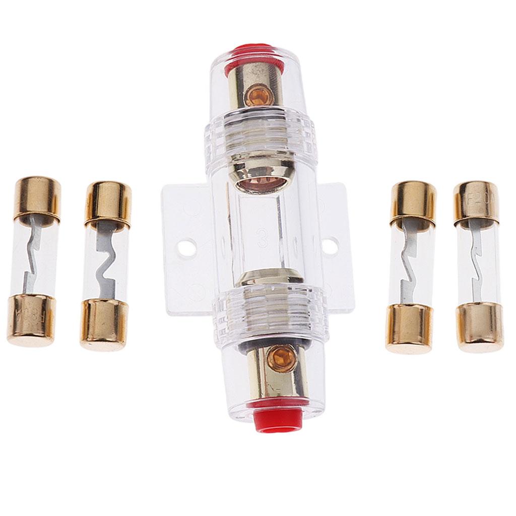 Agu Fuse Holder with 4 Amp Fuse for Automotive Car Audio Power Protect 15A