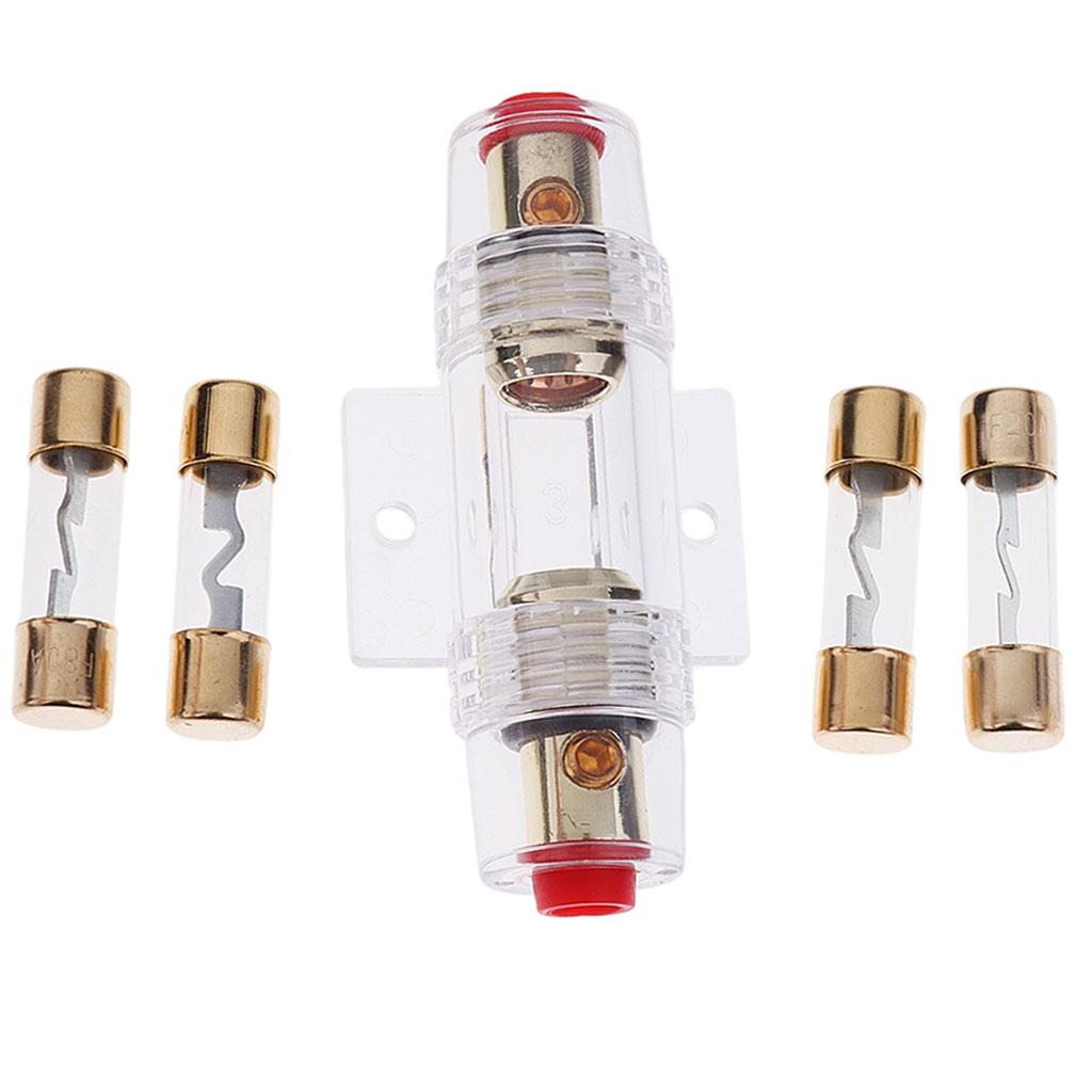 Agu Fuse Holder with 4 Amp Fuse for Automotive Car Audio Power Protect 15A