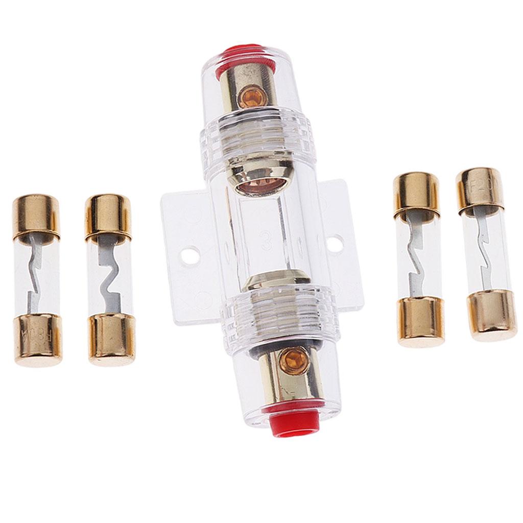 Agu Fuse Holder with 4 Amp Fuse for Automotive Car Audio Power Protect 15A