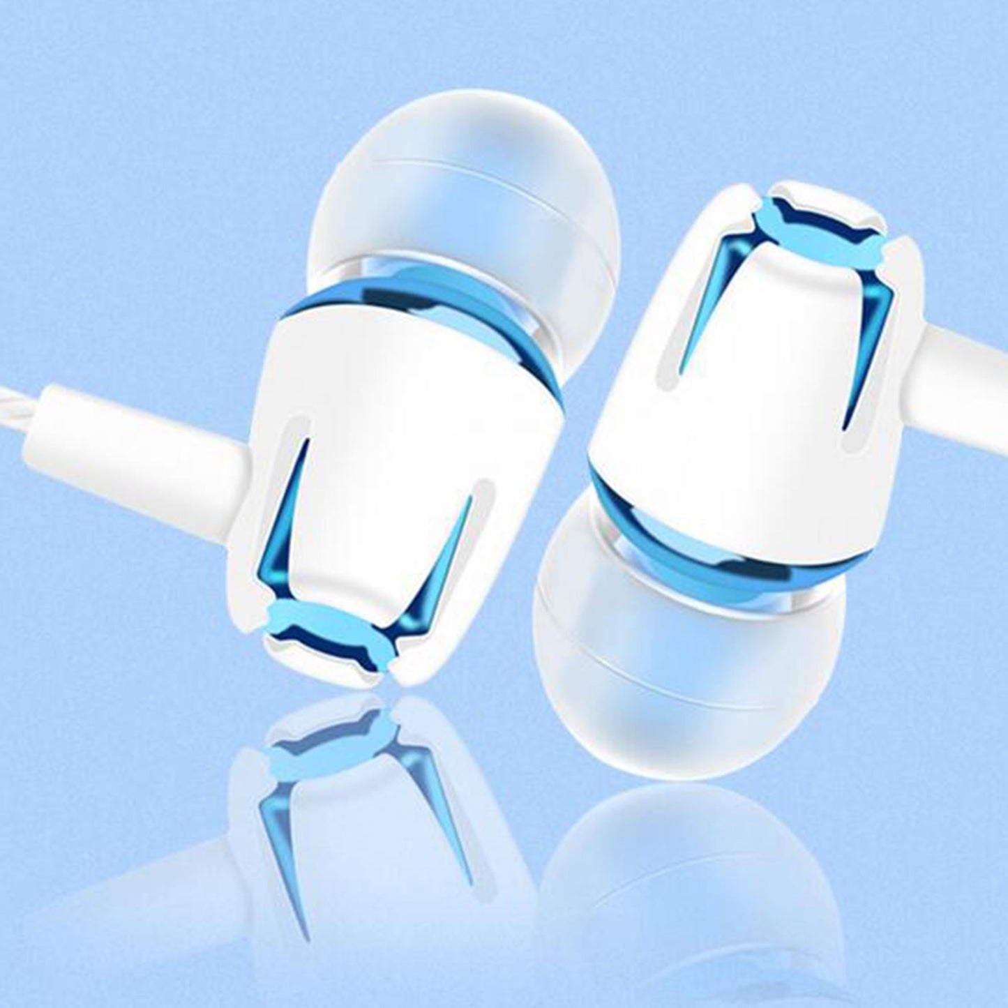 3.5mm Wired Headphones Earbud Headset In-Ear Earphone  Rose Red Upgrade