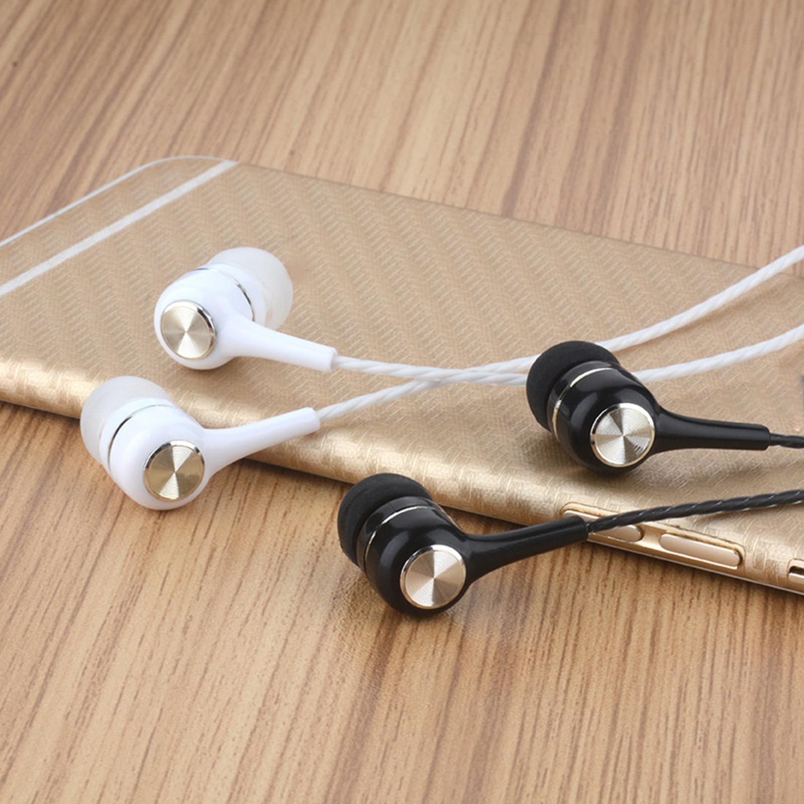 S12 3.5mm Earphone In-Ear for Smartphone PC Wire Control White Voice Control
