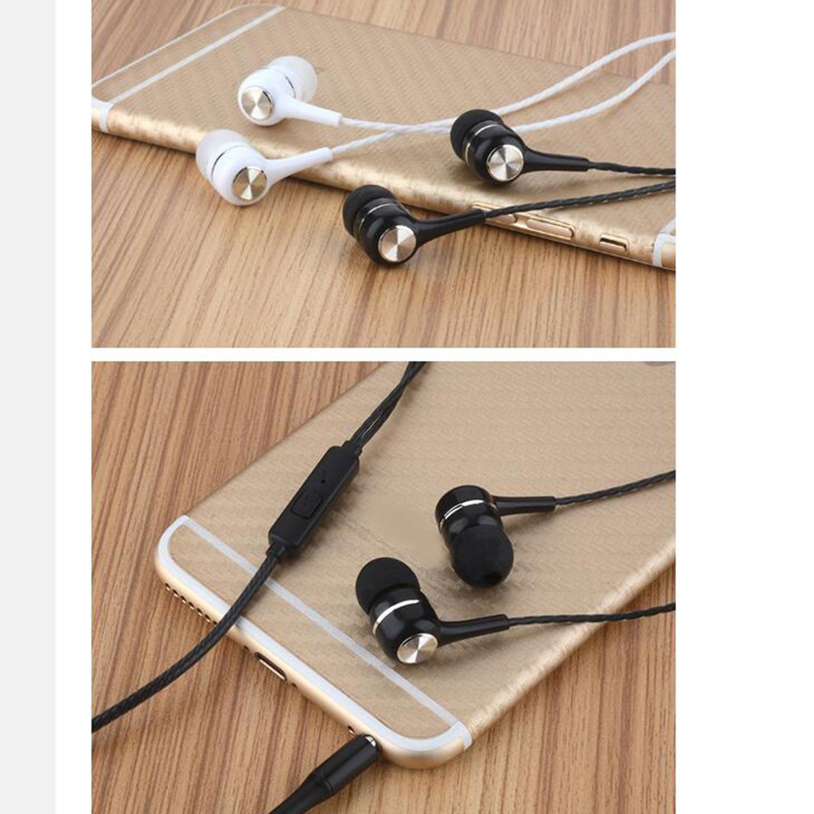 S12 3.5mm Earphone In-Ear for Smartphone PC Wire Control White Voice Control