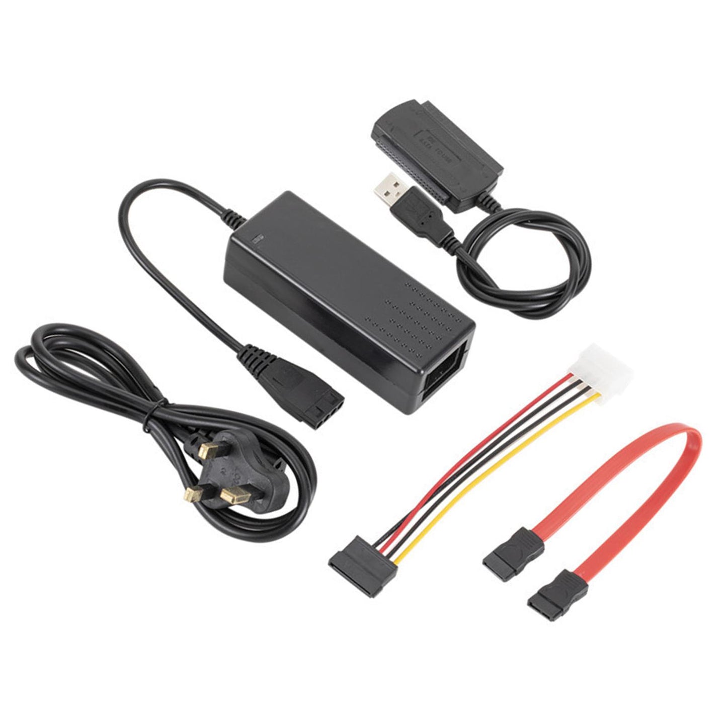 USB 2.0 to SATA Adapter Cable Kit Desktop External Converter 480 Mbps Laptop
